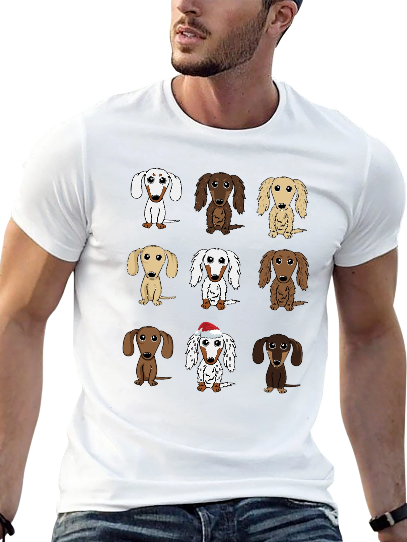 Dachshund Dog Breed T-Shirt - Cute Cartoon Wiener Dogs