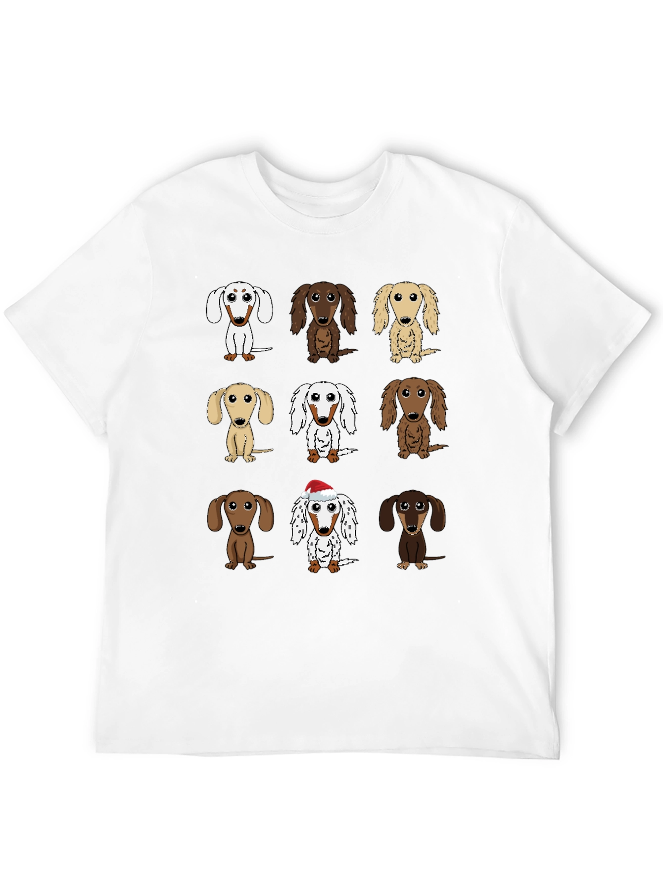 Dachshund Dog Breed T-Shirt - Cute Cartoon Wiener Dogs