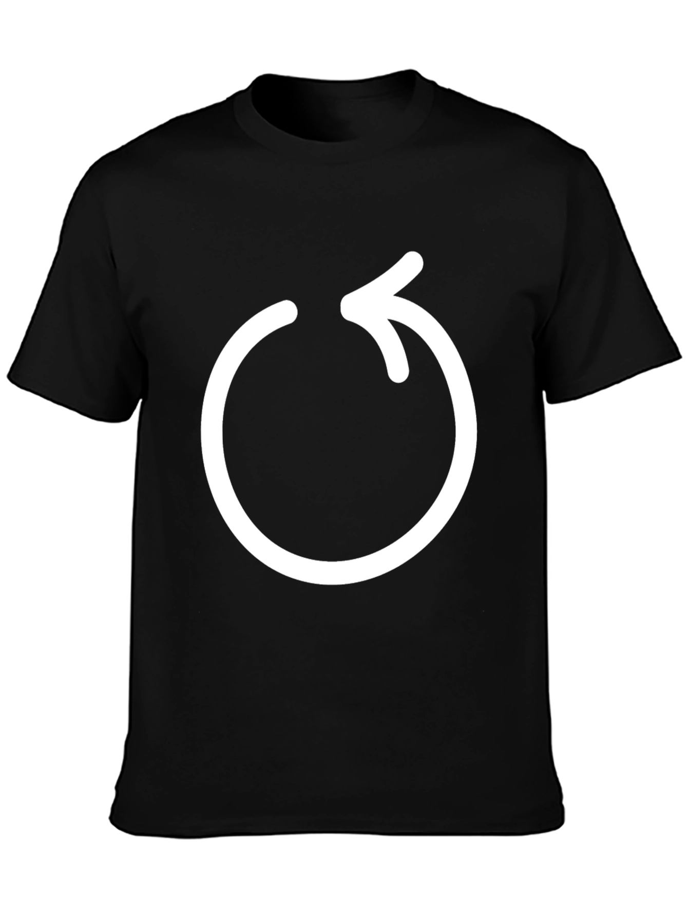 Circular Arrow Graphic Black T-Shirt