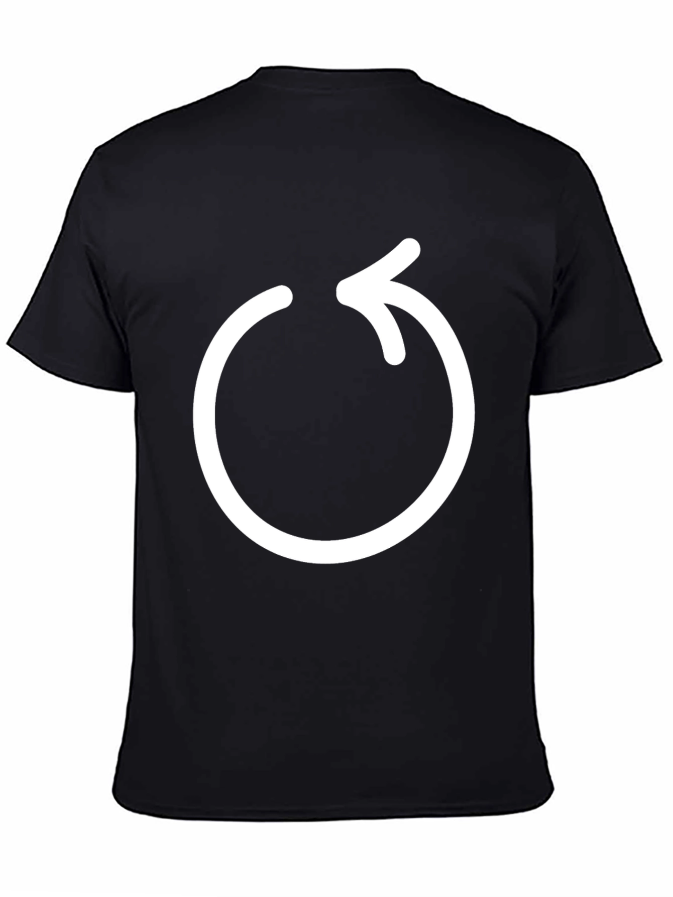 Circular Arrow Graphic Black T-Shirt
