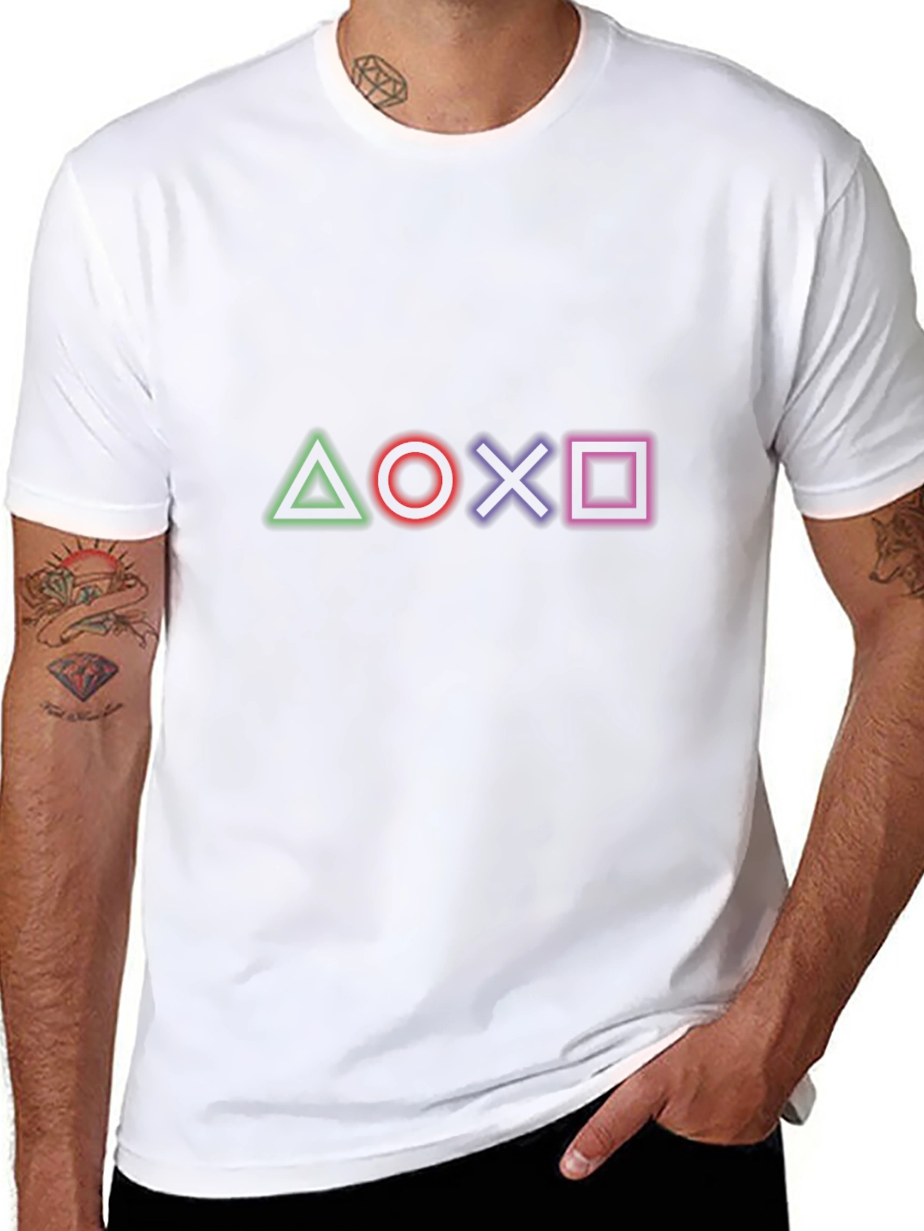 Playstation Symbol T-Shirt - Gaming Tee