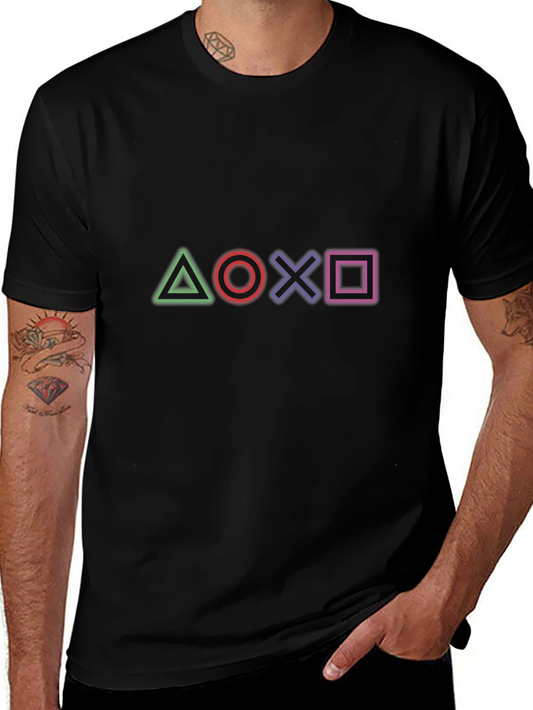 Playstation Symbol T-Shirt - Gaming Tee