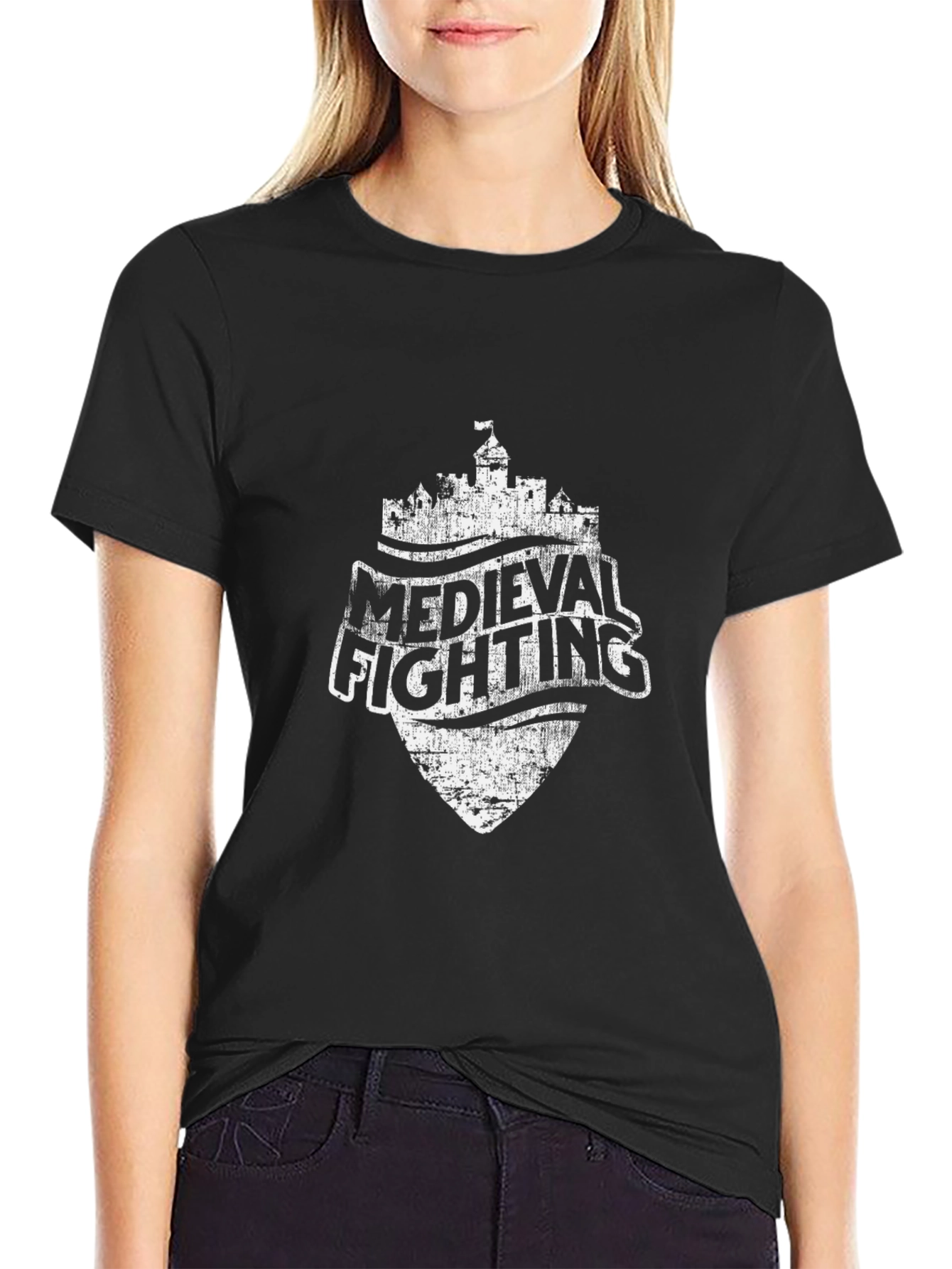 Medieval Fighting Castle Shield T-Shirt