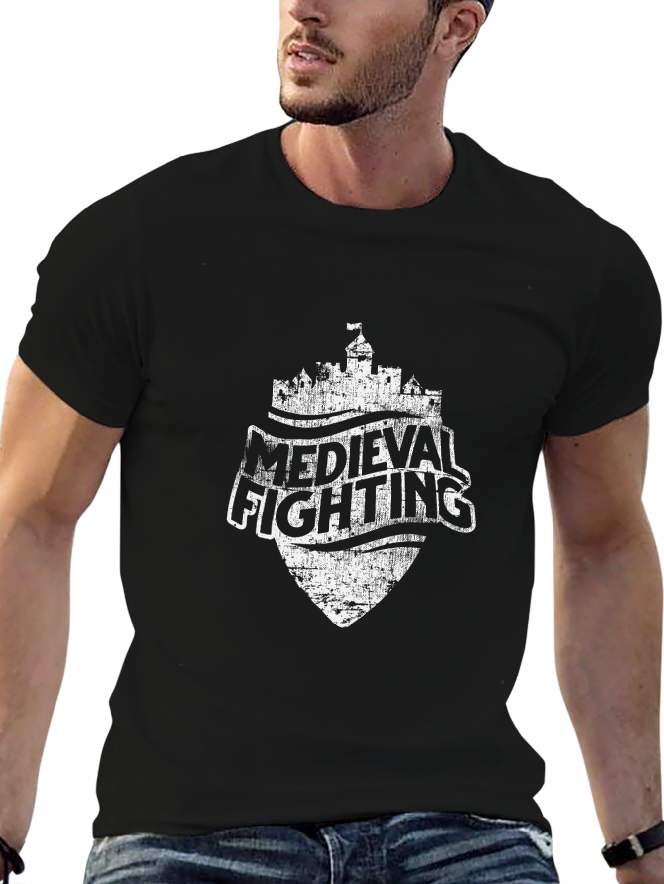 Medieval Fighting Castle Shield T-Shirt