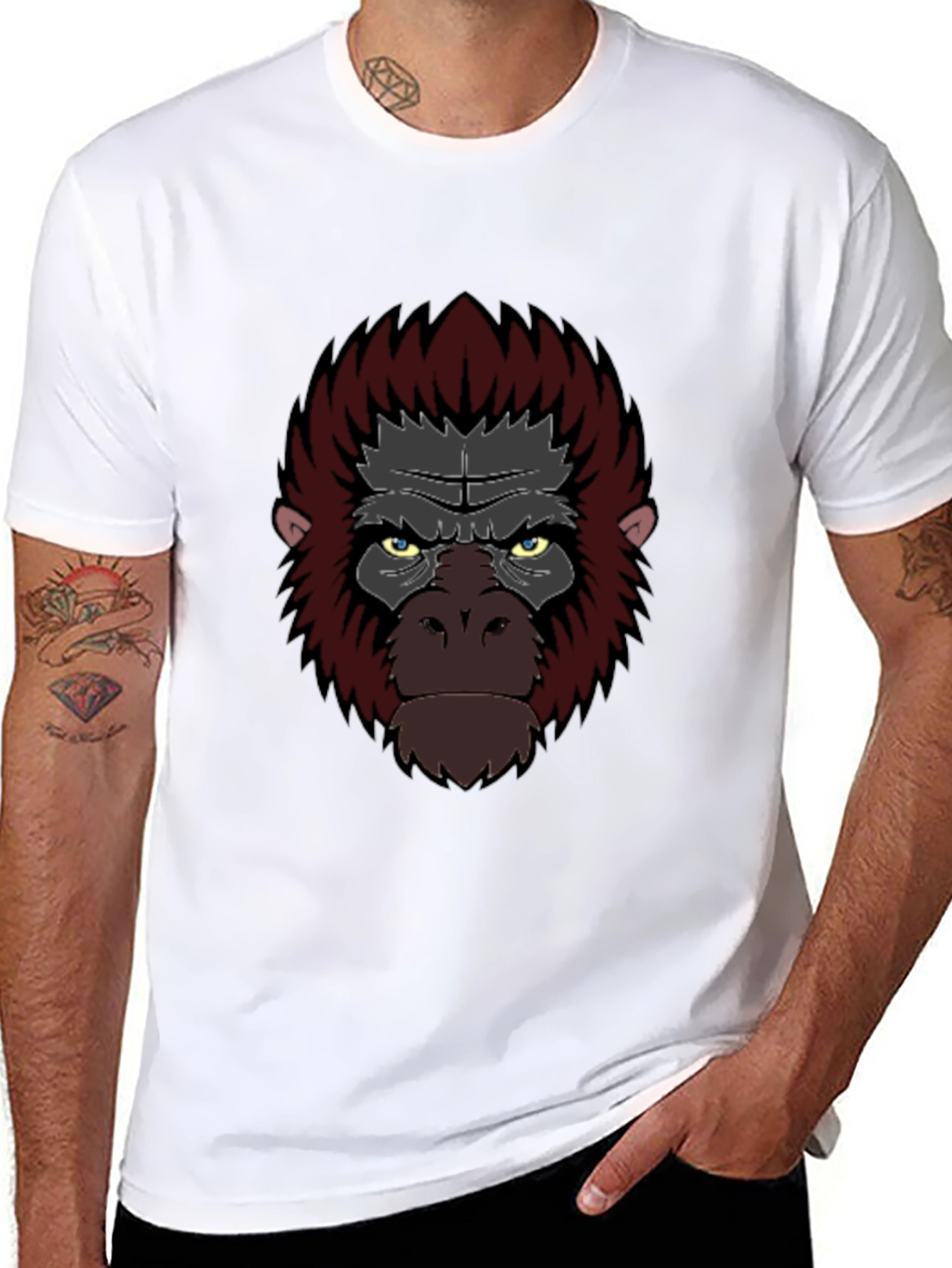 Cool Gorilla Graphic Tee - Black Cotton T-Shirt