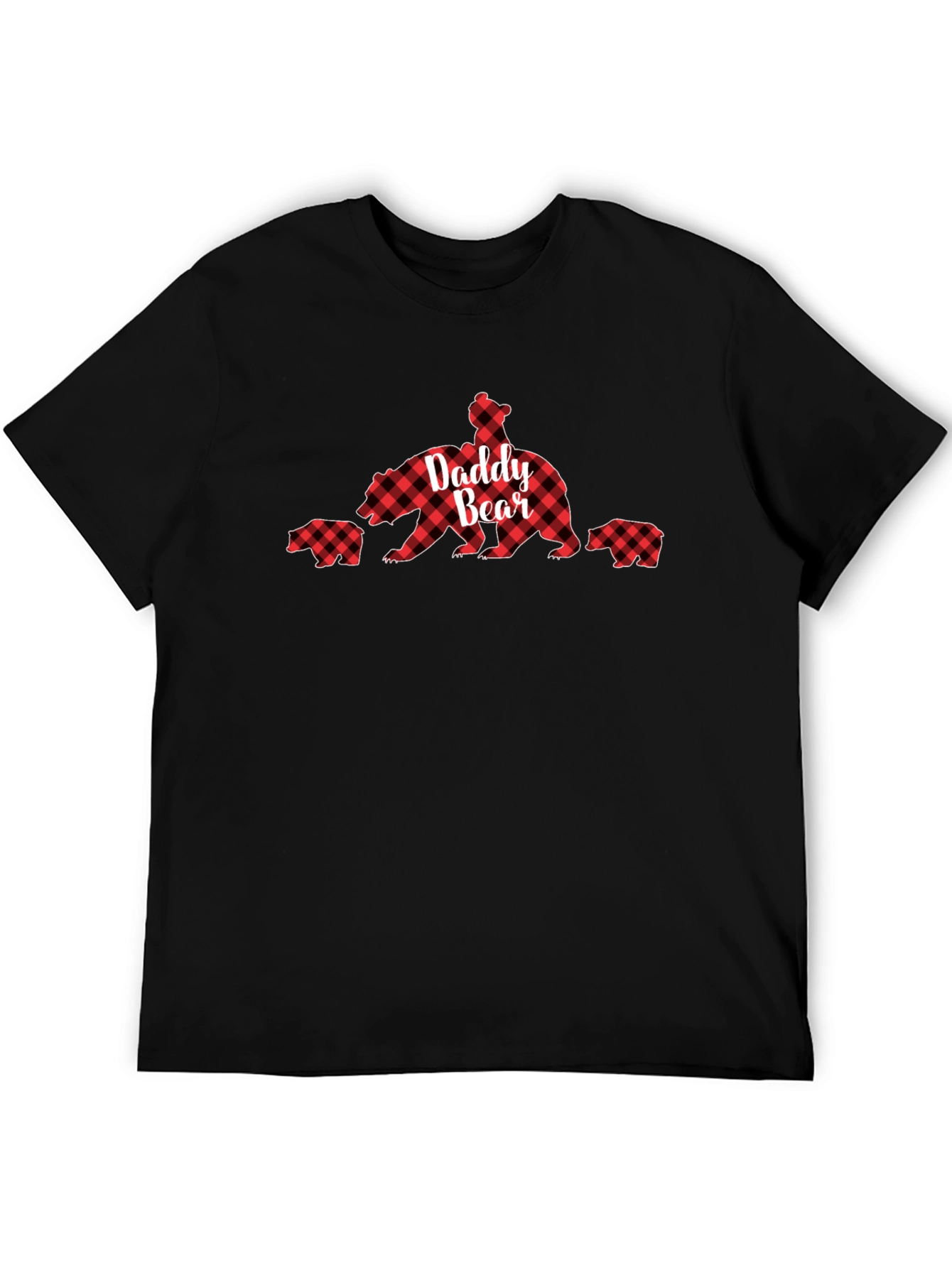 Daddy Bear Plaid T-Shirt - Family Matching Apparel