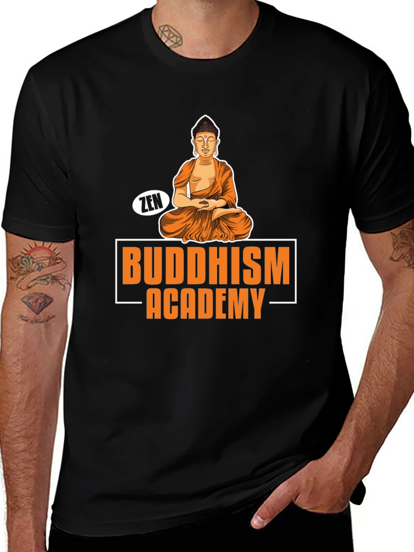 Buddhism Academy Zen Graphic T-Shirt