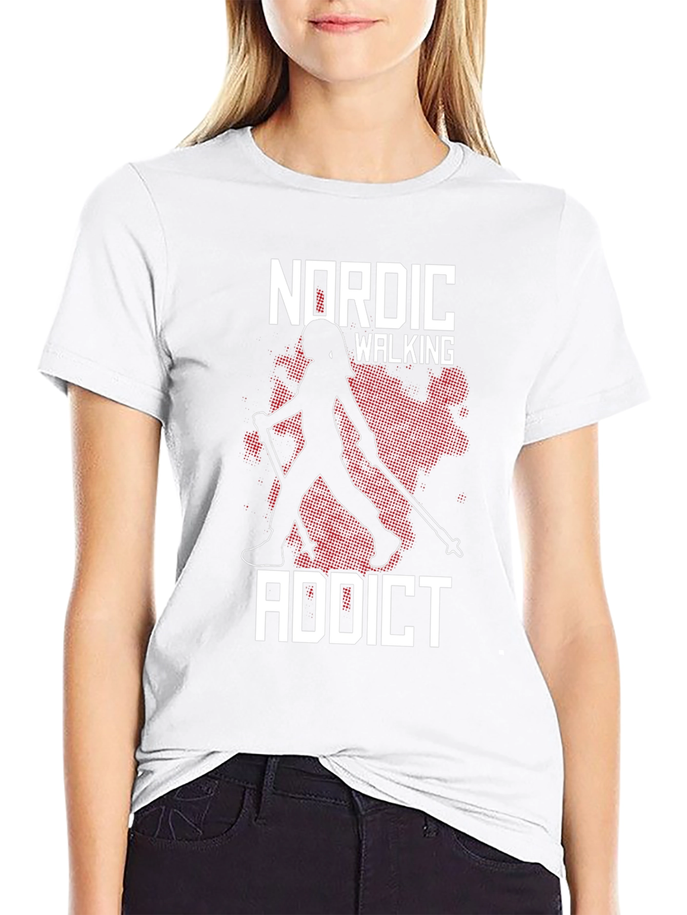 Nordic Walking Addict Black T-Shirt