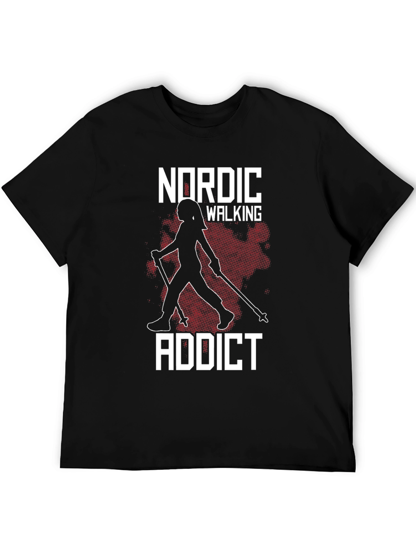 Nordic Walking Addict Black T-Shirt