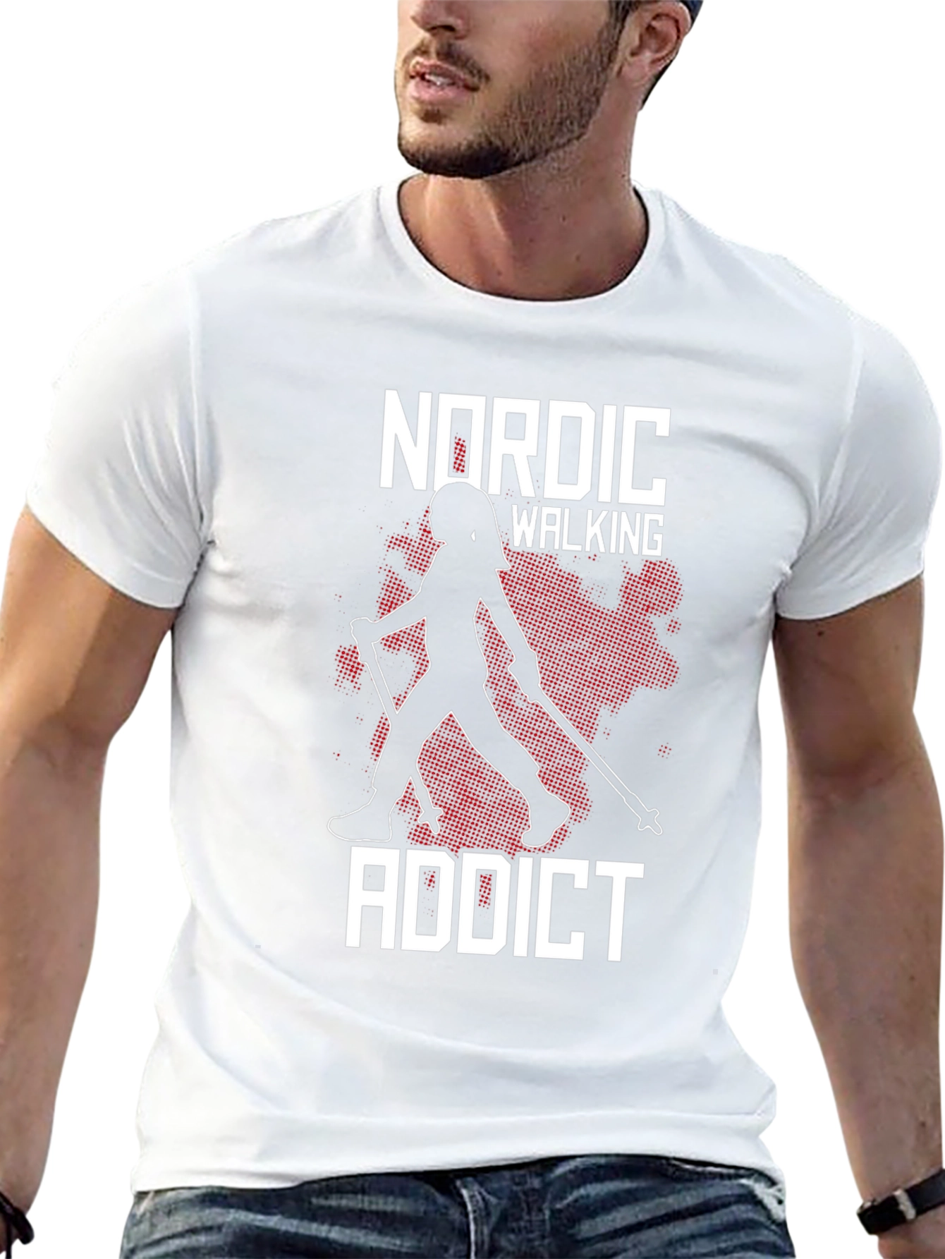 Nordic Walking Addict Black T-Shirt