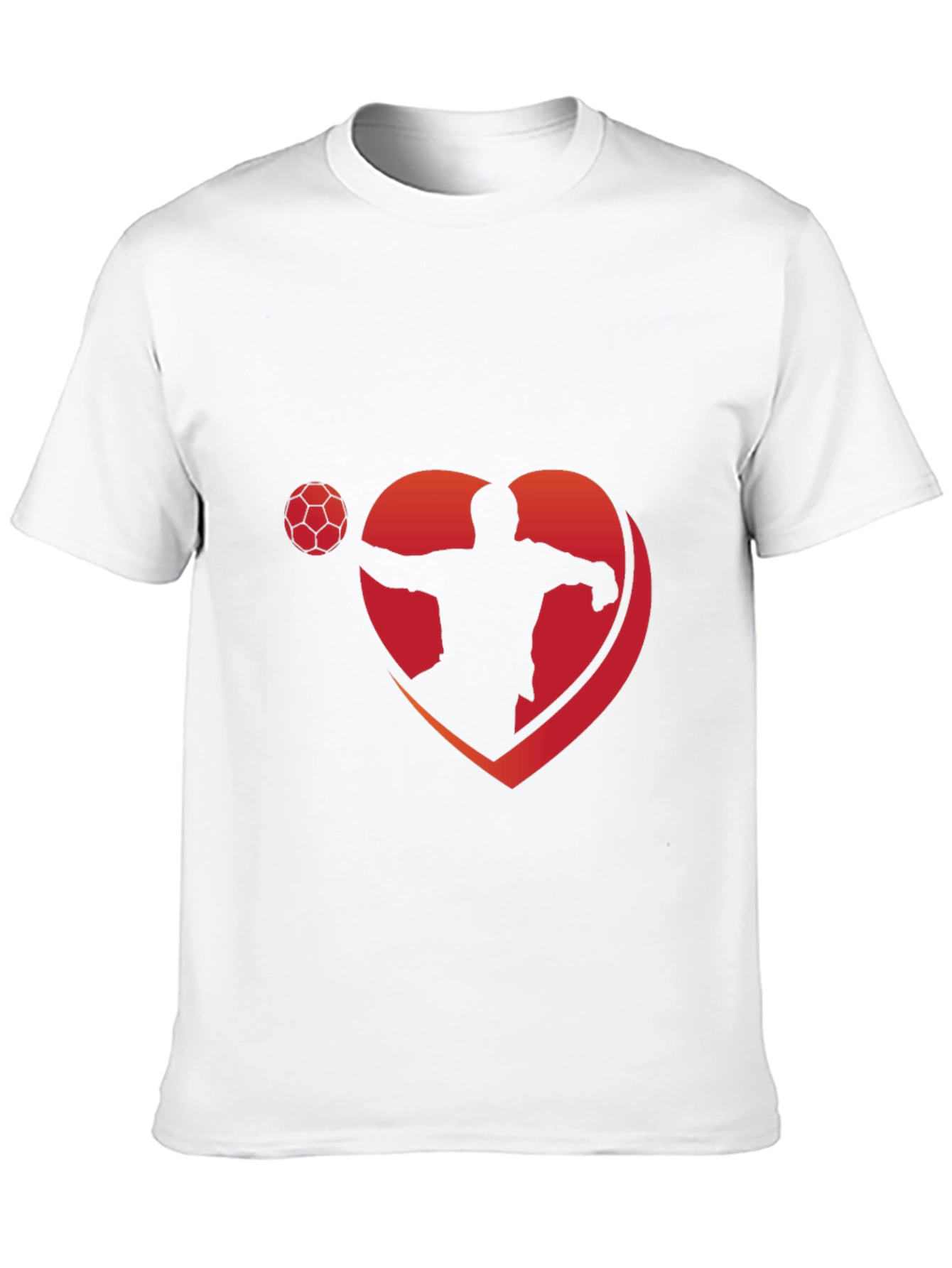 Love Soccer T-Shirt - Black Heart Design
