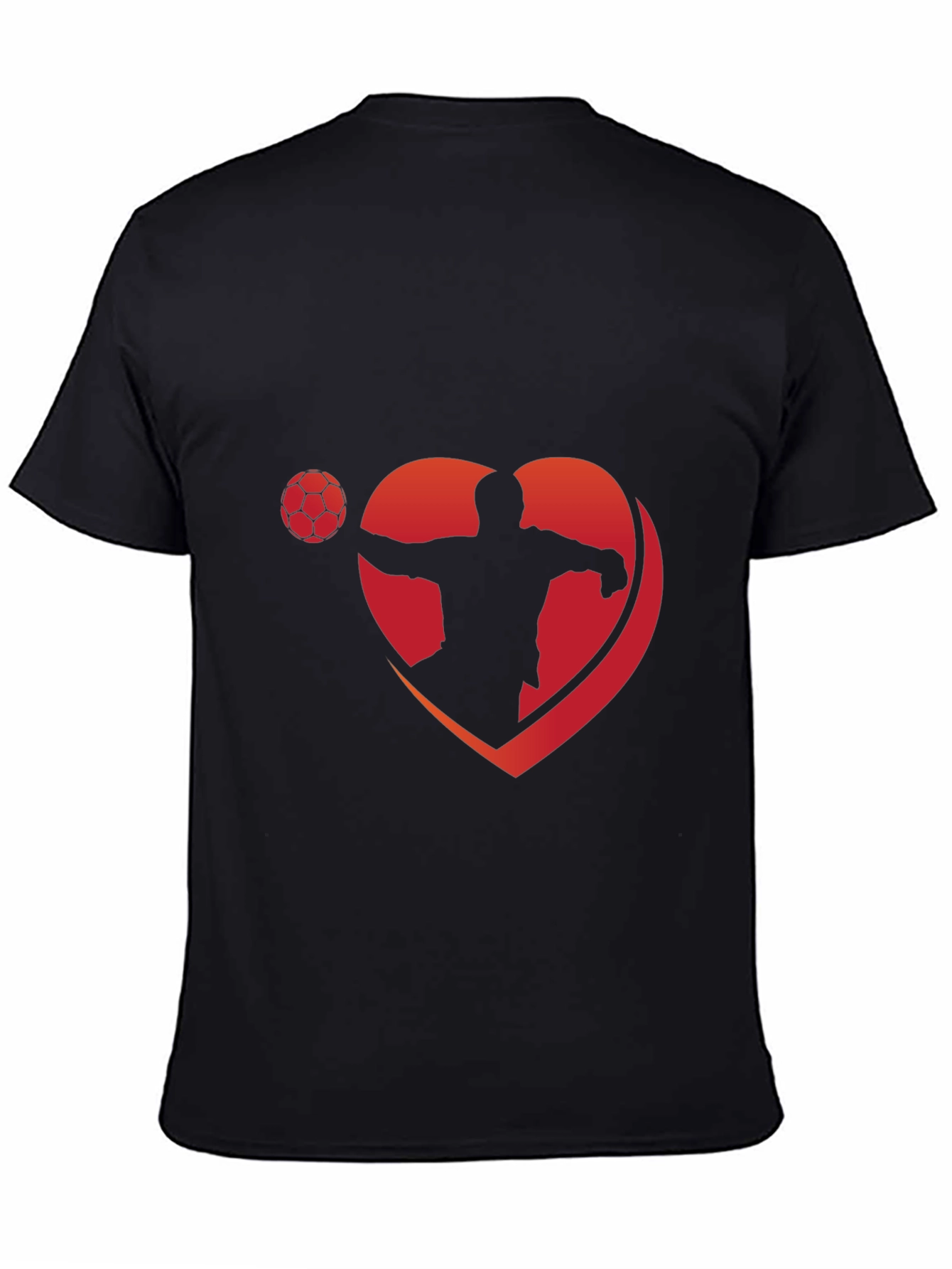 Love Soccer T-Shirt - Black Heart Design