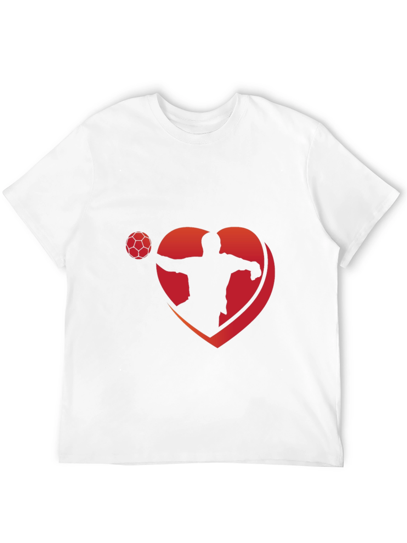 Love Soccer T-Shirt - Black Heart Design