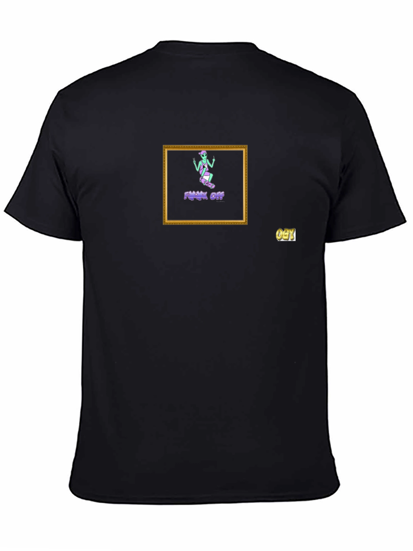 Black T-Shirt with Graphic Print