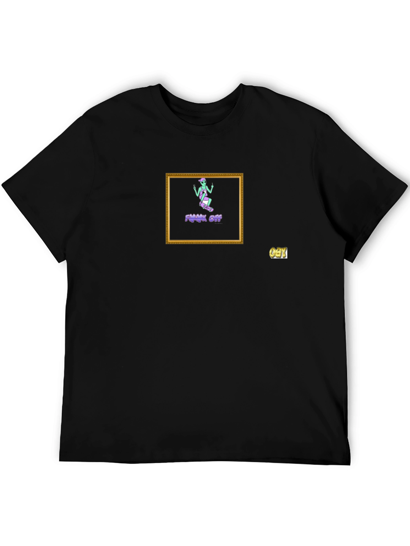 Black T-Shirt with Graphic Print