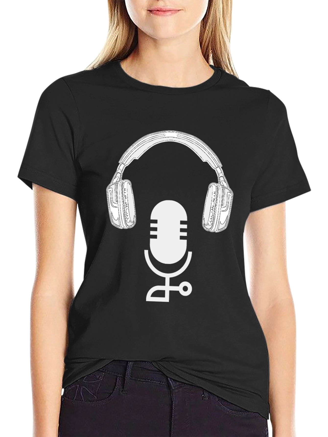 Podcast Ready T-Shirt: Mic & Headphone Graphic Tee