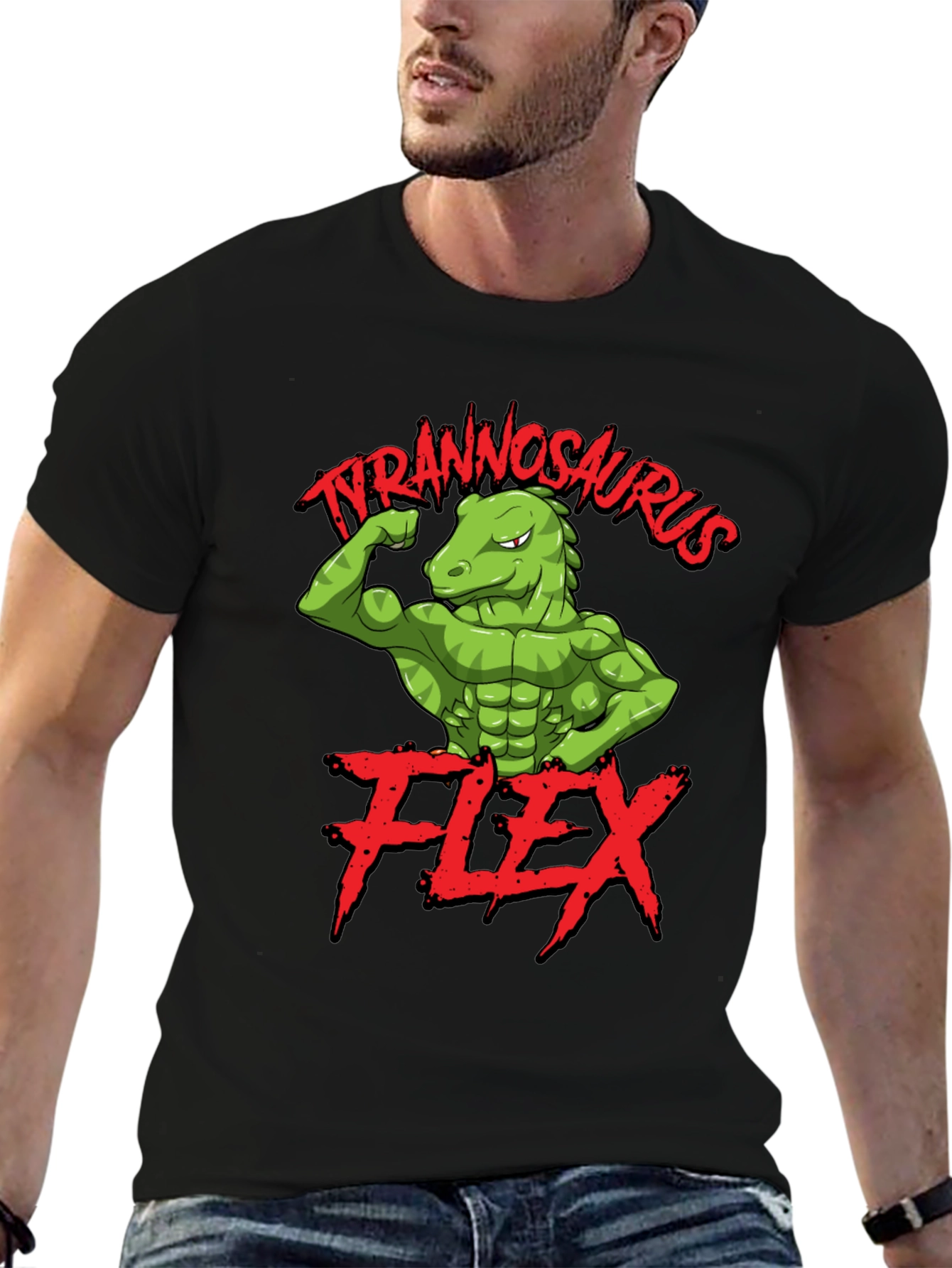 Tyrannosaurus Flex T-Shirt - Gym Dino Tee