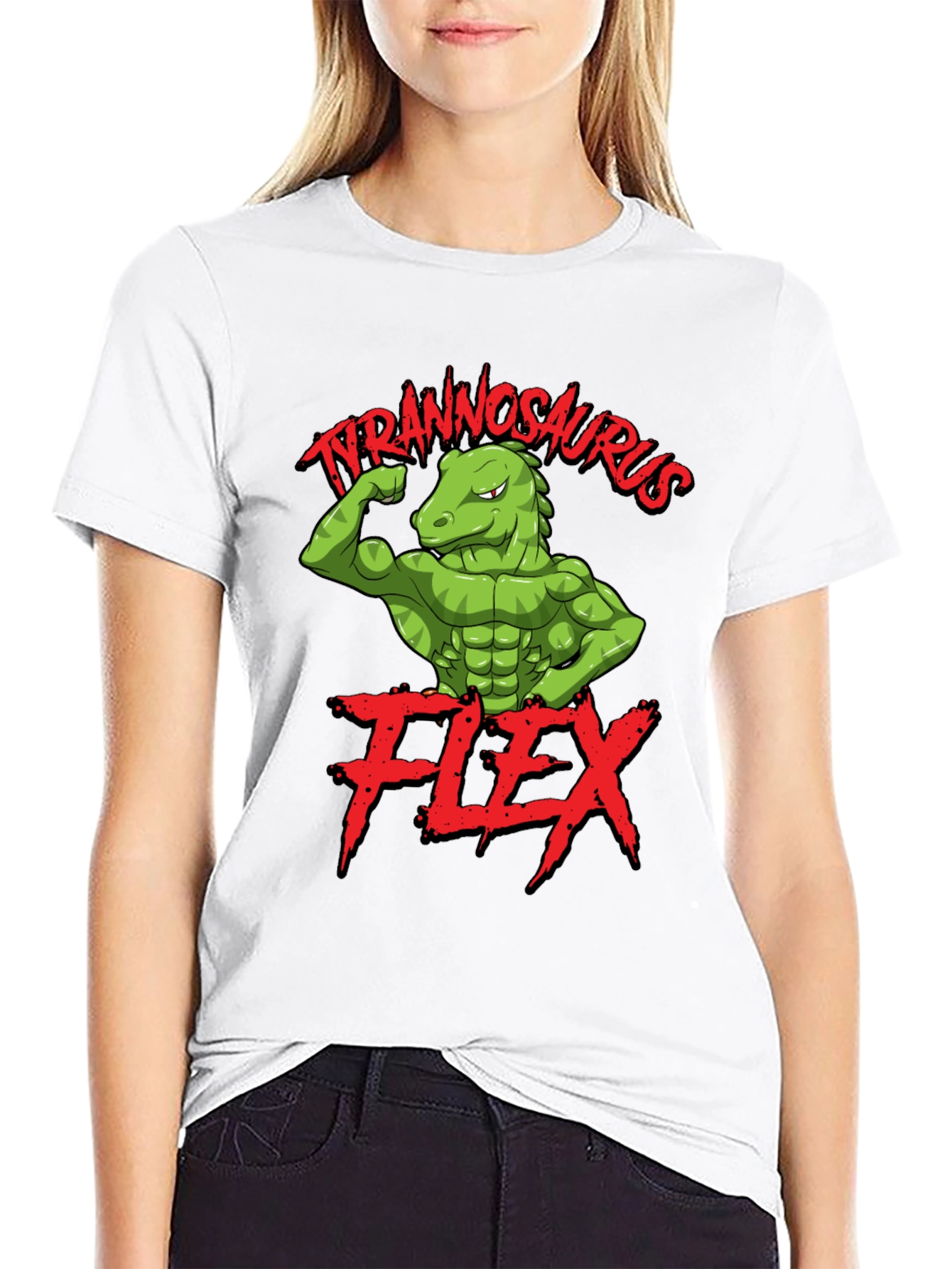 Tyrannosaurus Flex T-Shirt - Gym Dino Tee
