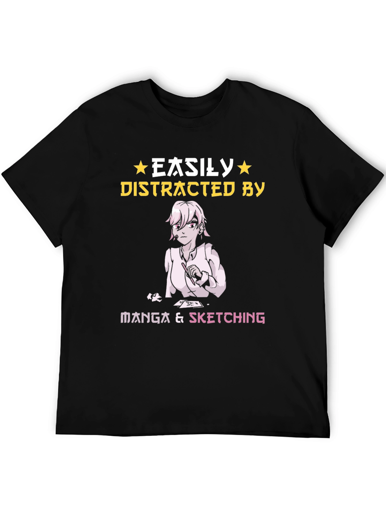 Easily Distracted by Manga & Sketching T-Shirt