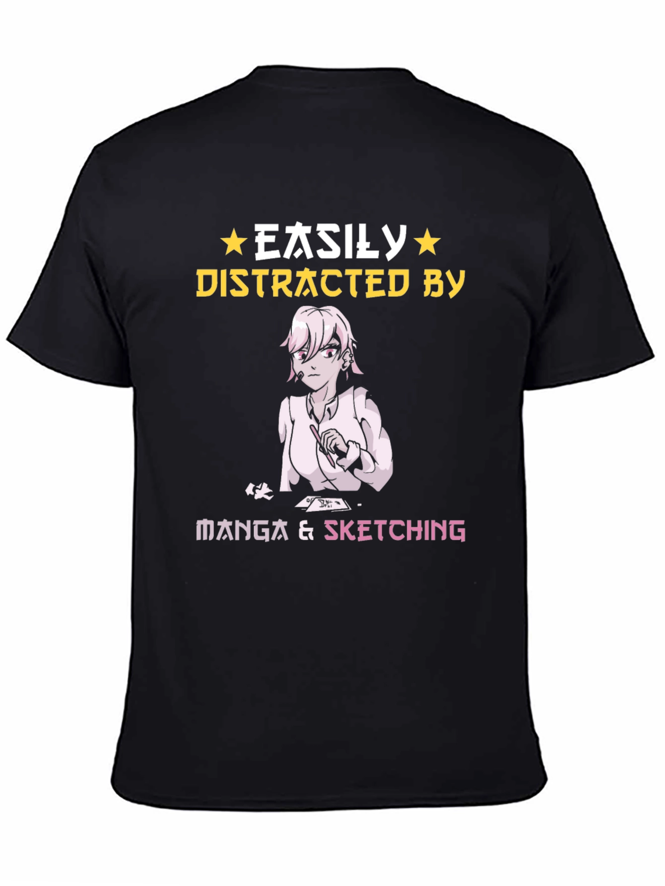 Easily Distracted by Manga & Sketching T-Shirt