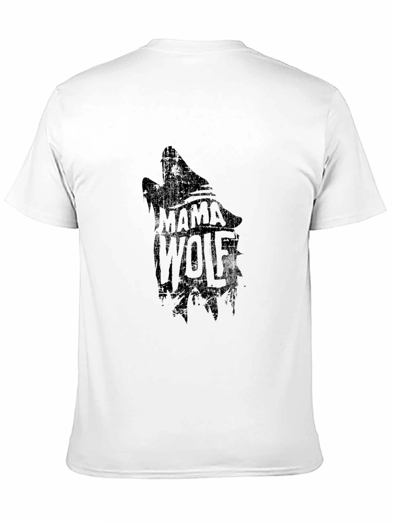 Mama Wolf Graphic Tee - Black Cotton T-Shirt