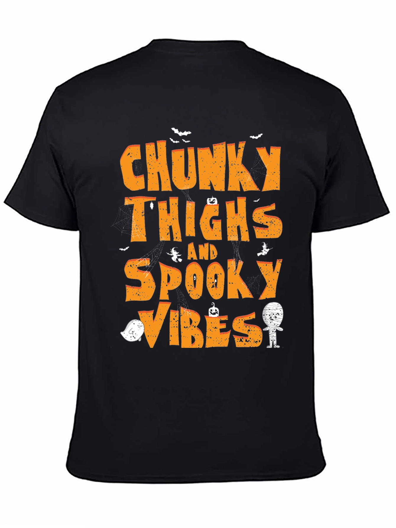 Chunky Thighs & Spooky Vibes Halloween T-Shirt