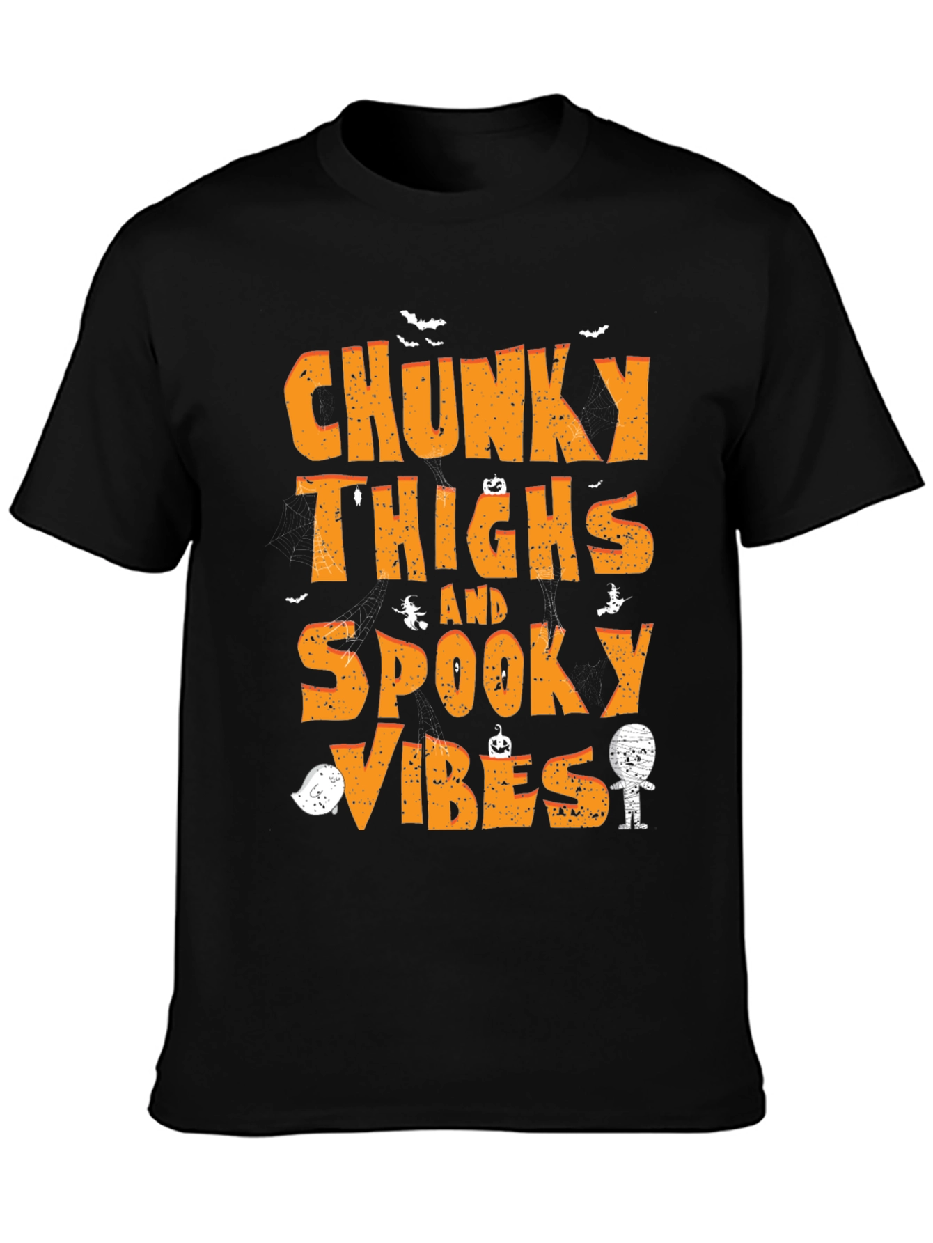 Chunky Thighs & Spooky Vibes Halloween T-Shirt