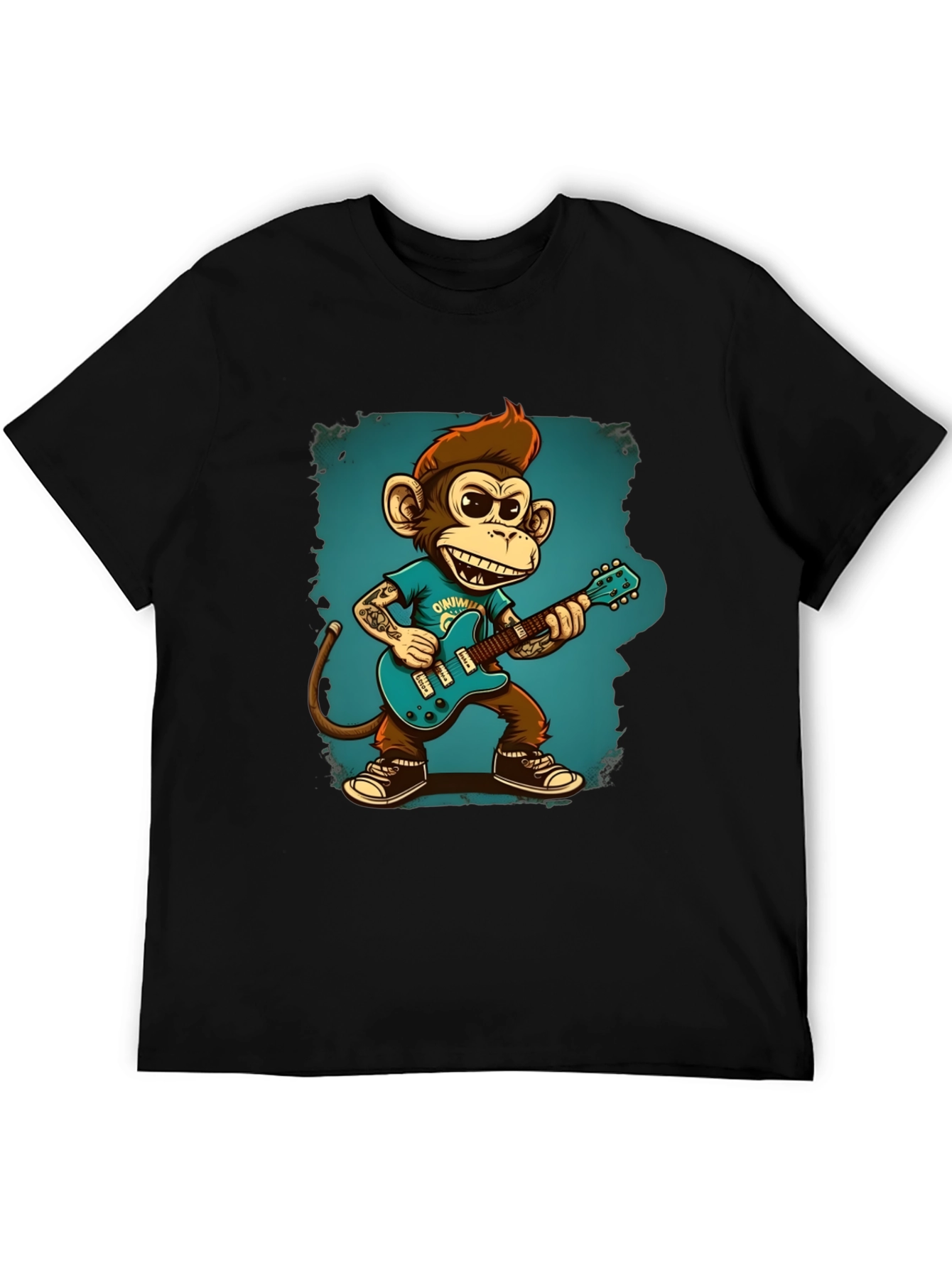 Cool Monkey Guitarist Graphic Tee