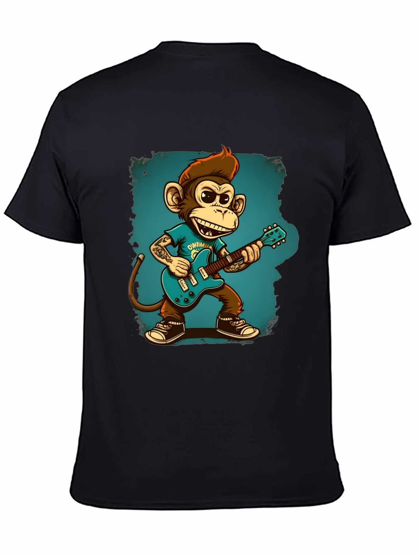 Cool Monkey Guitarist Graphic Tee