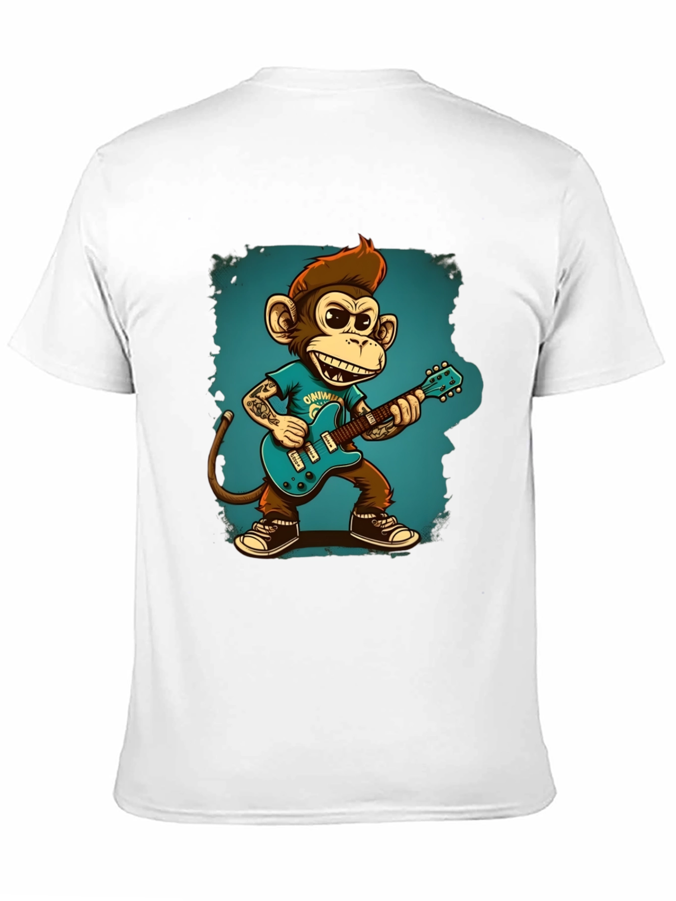 Cool Monkey Guitarist Graphic Tee