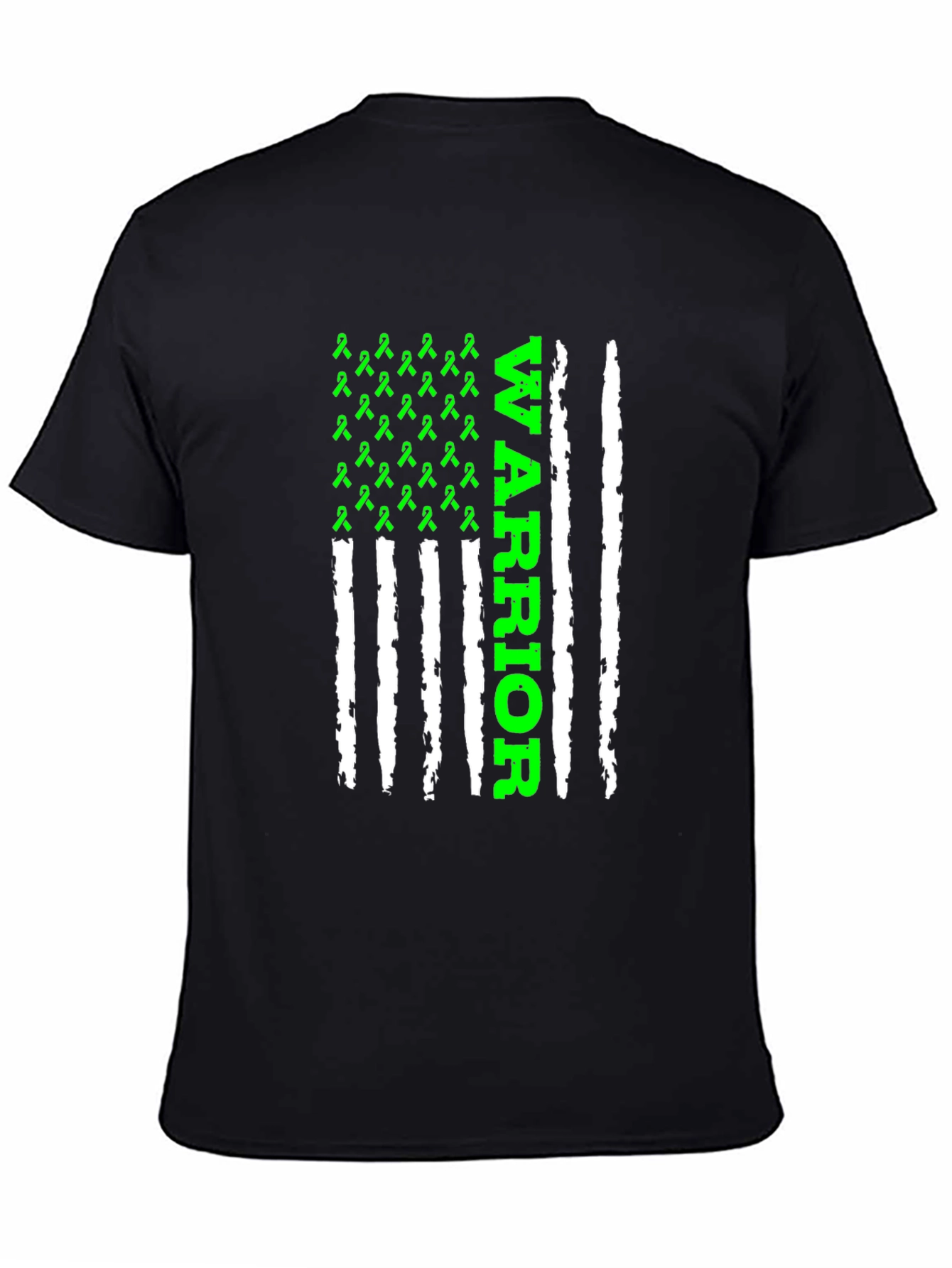Warrior Ribbon Flag T-Shirt - Black
