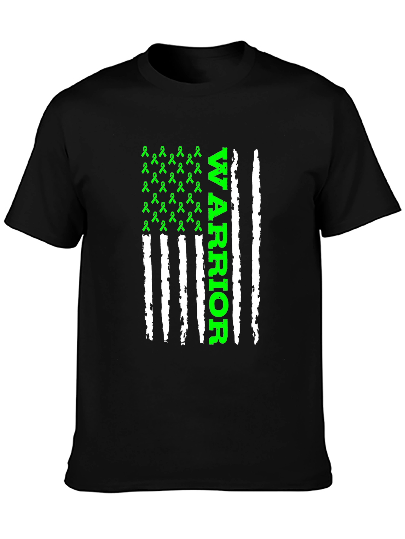 Warrior Ribbon Flag T-Shirt - Black