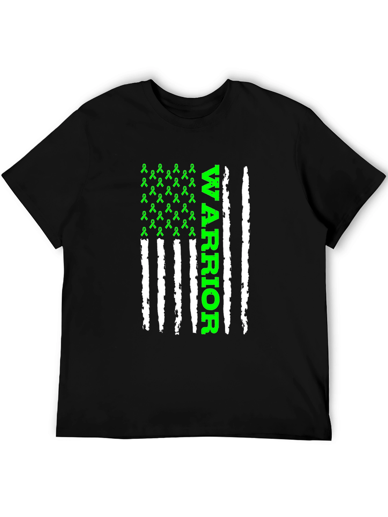 Warrior Ribbon Flag T-Shirt - Black