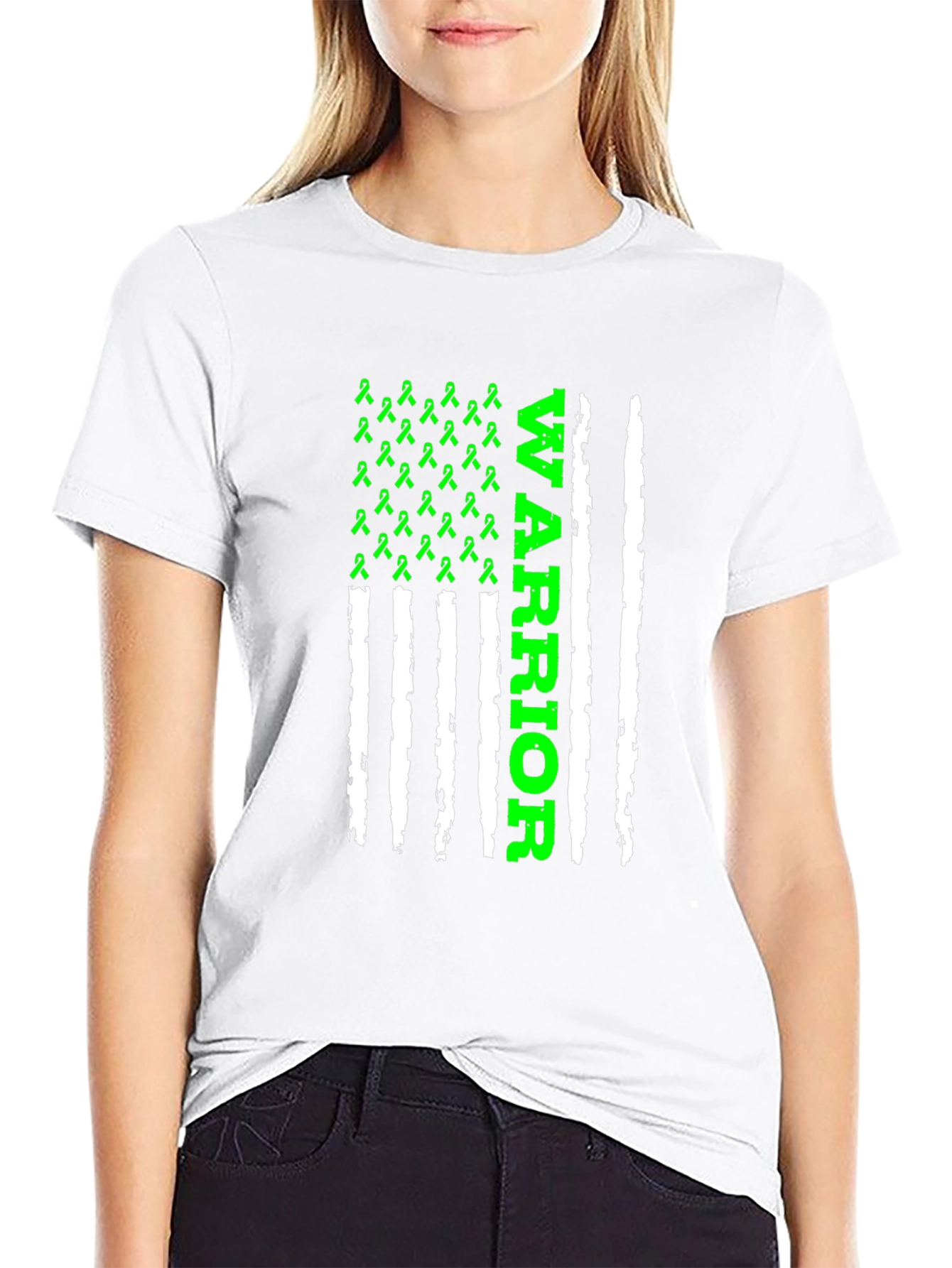 Warrior Ribbon Flag T-Shirt - Black