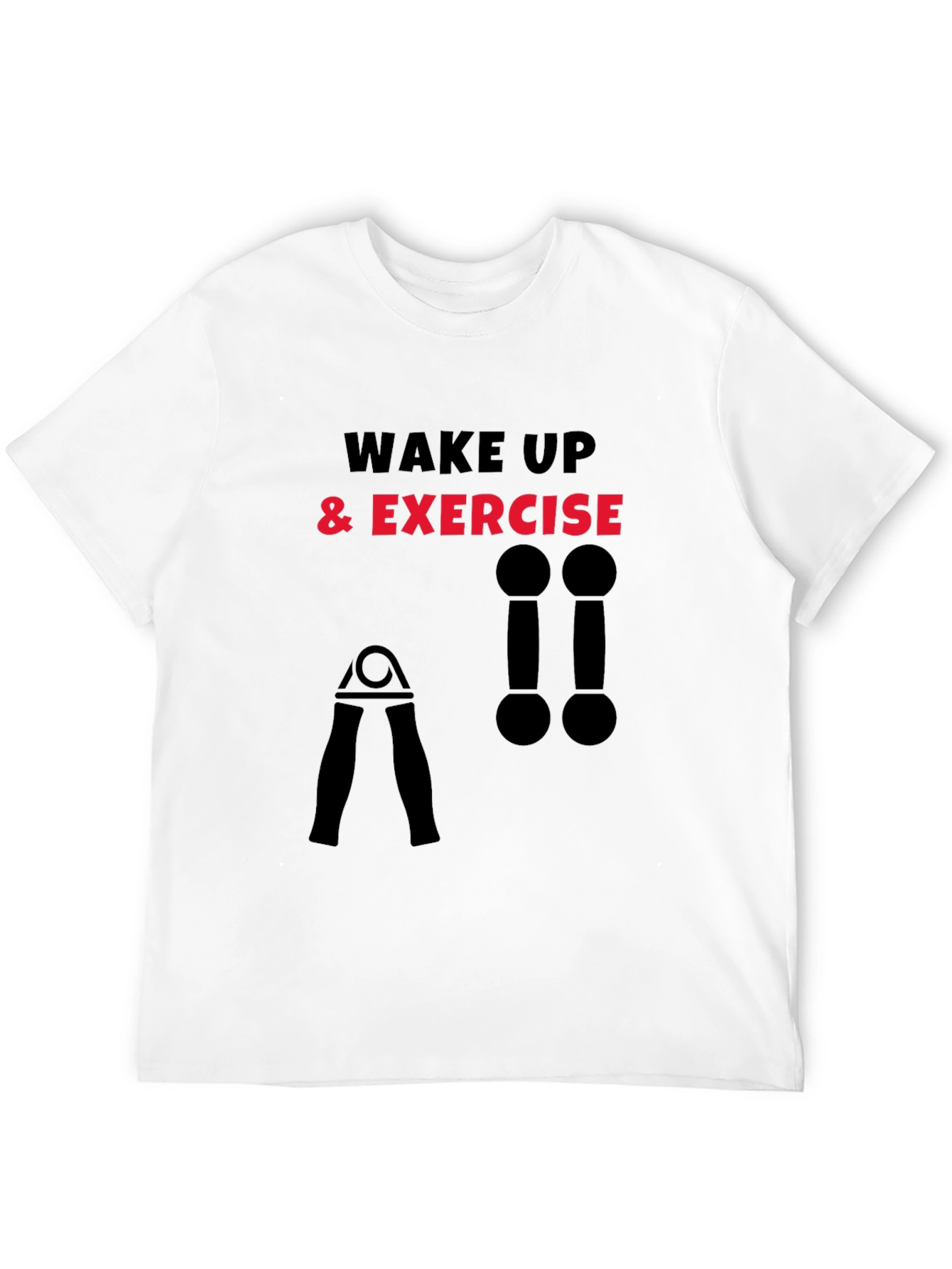 Wake Up & Exercise Black Graphic Tee