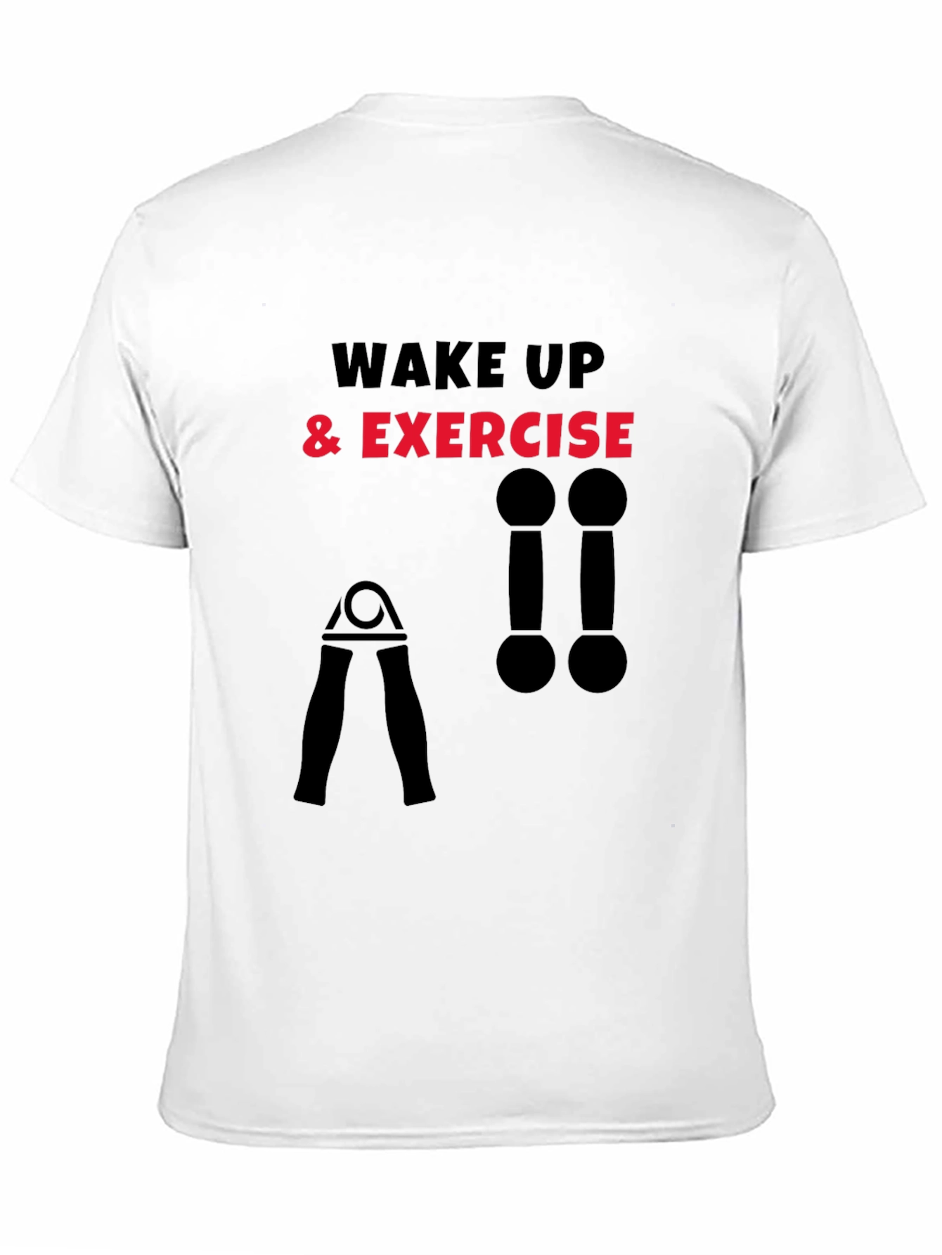 Wake Up & Exercise Black Graphic Tee