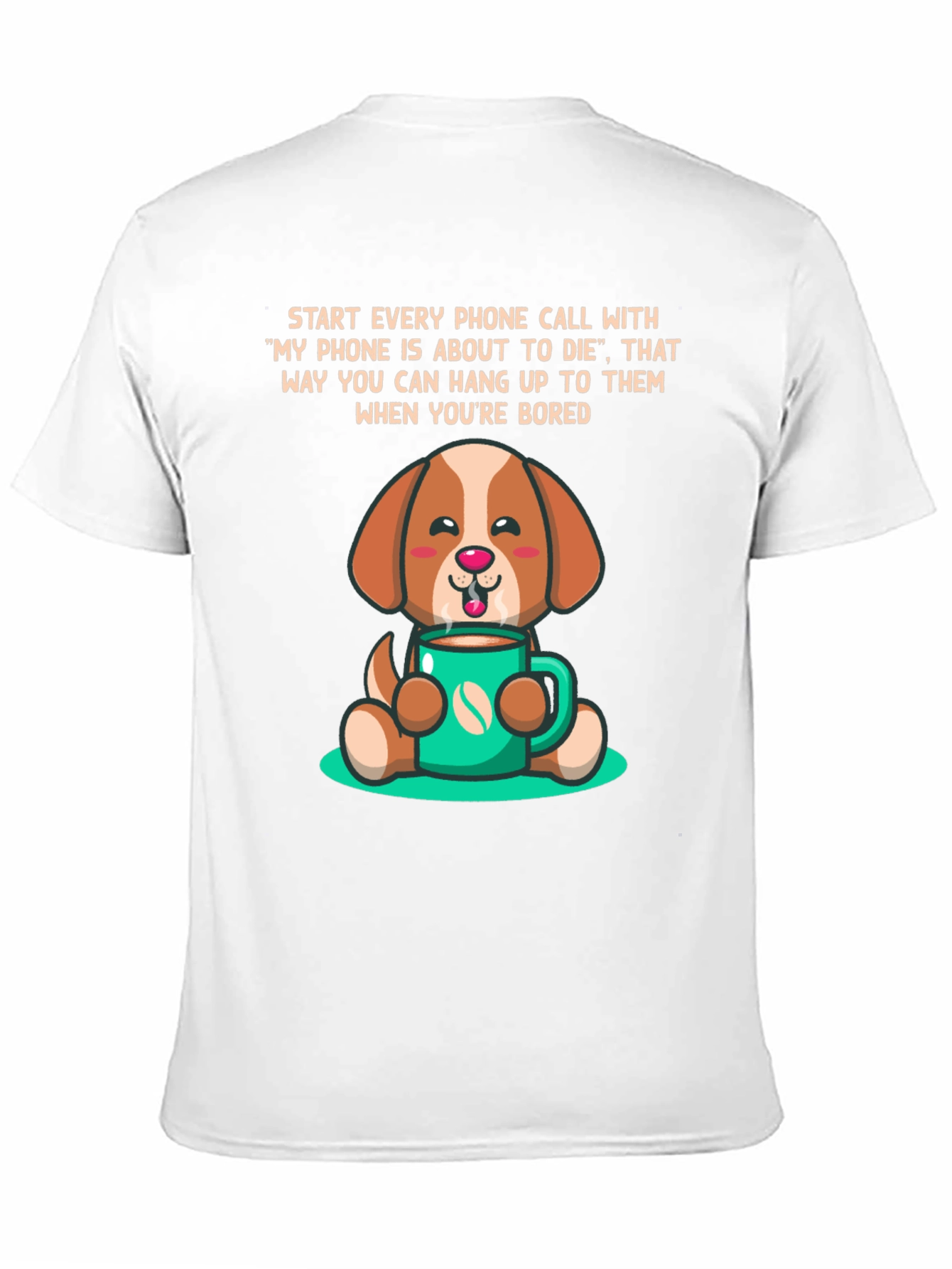 Coffee Dog Humor T-Shirt