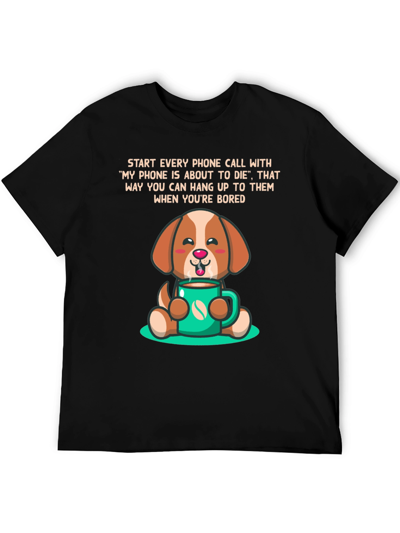 Coffee Dog Humor T-Shirt