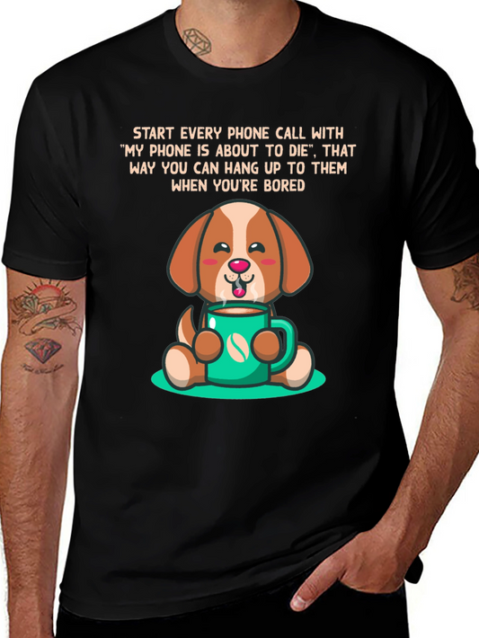 Coffee Dog Humor T-Shirt