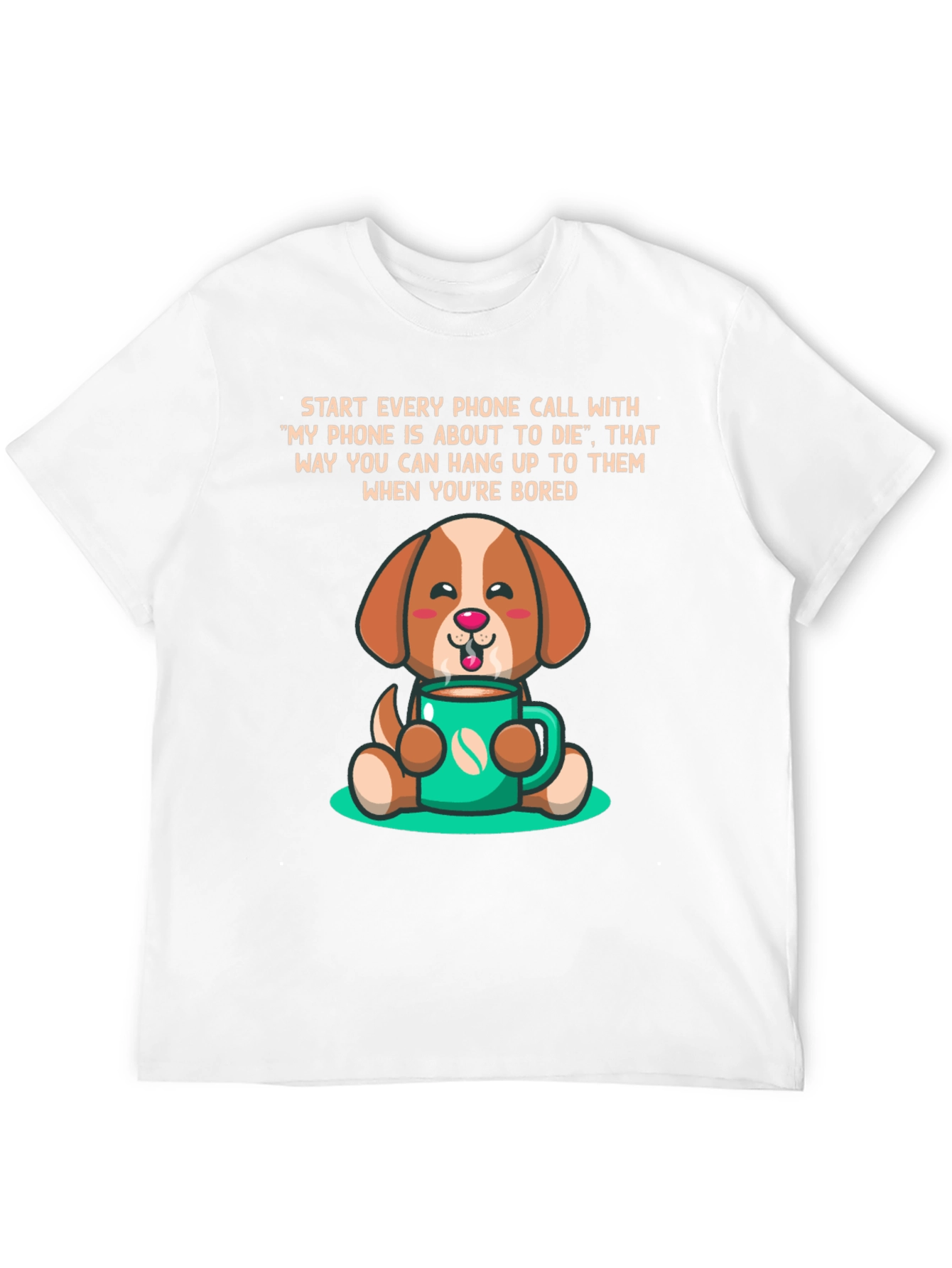 Coffee Dog Humor T-Shirt