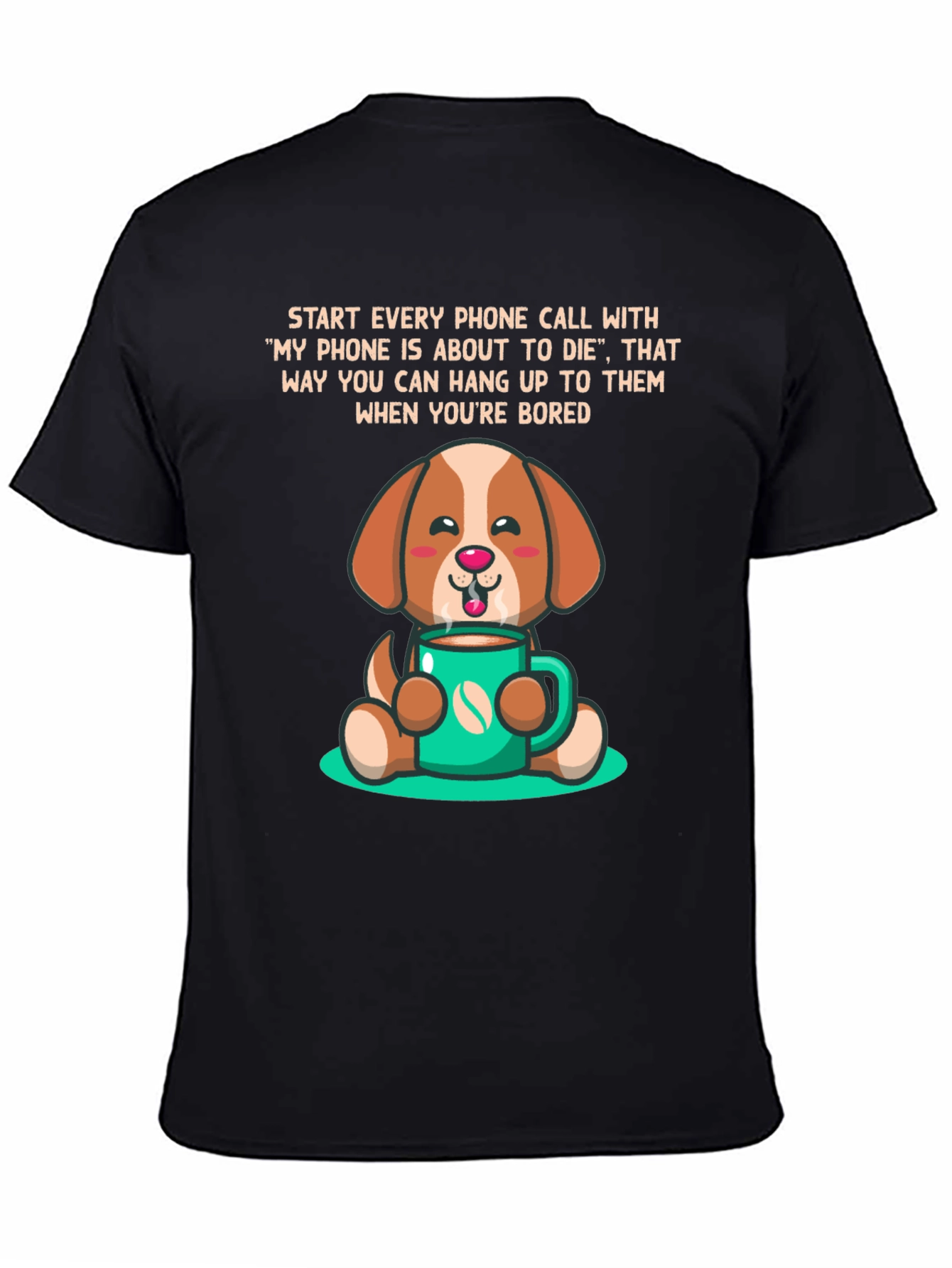 Coffee Dog Humor T-Shirt