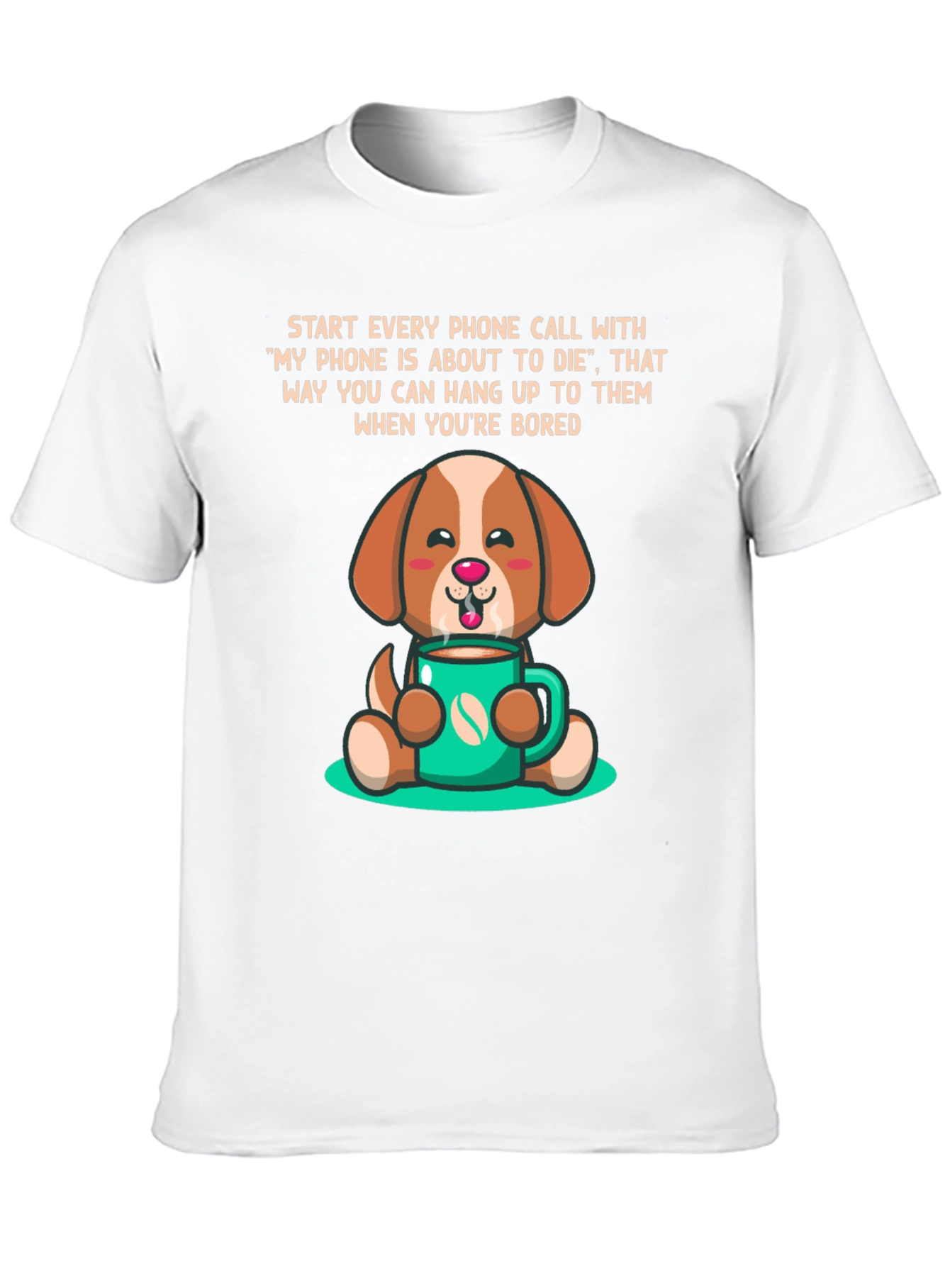 Coffee Dog Humor T-Shirt