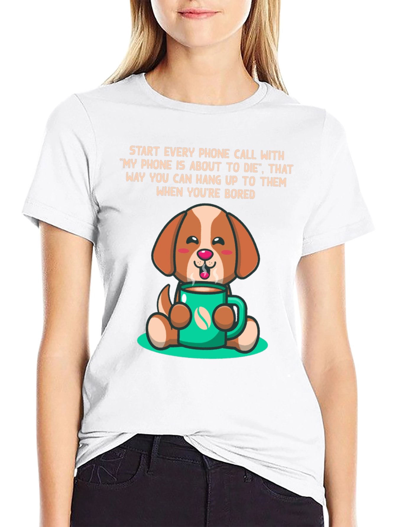 Coffee Dog Humor T-Shirt