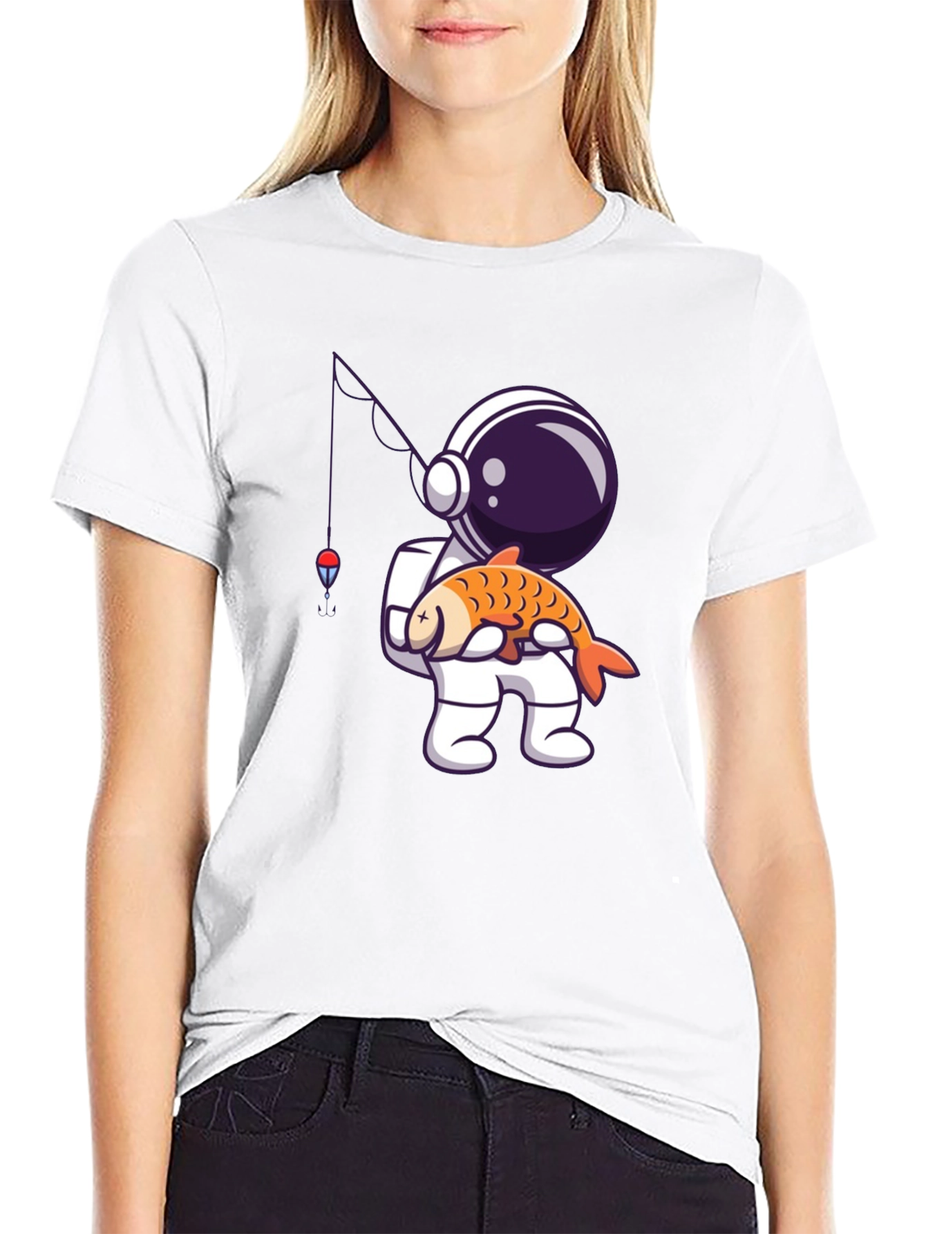 Astronaut Fishing T-Shirt - Space Angler Tee