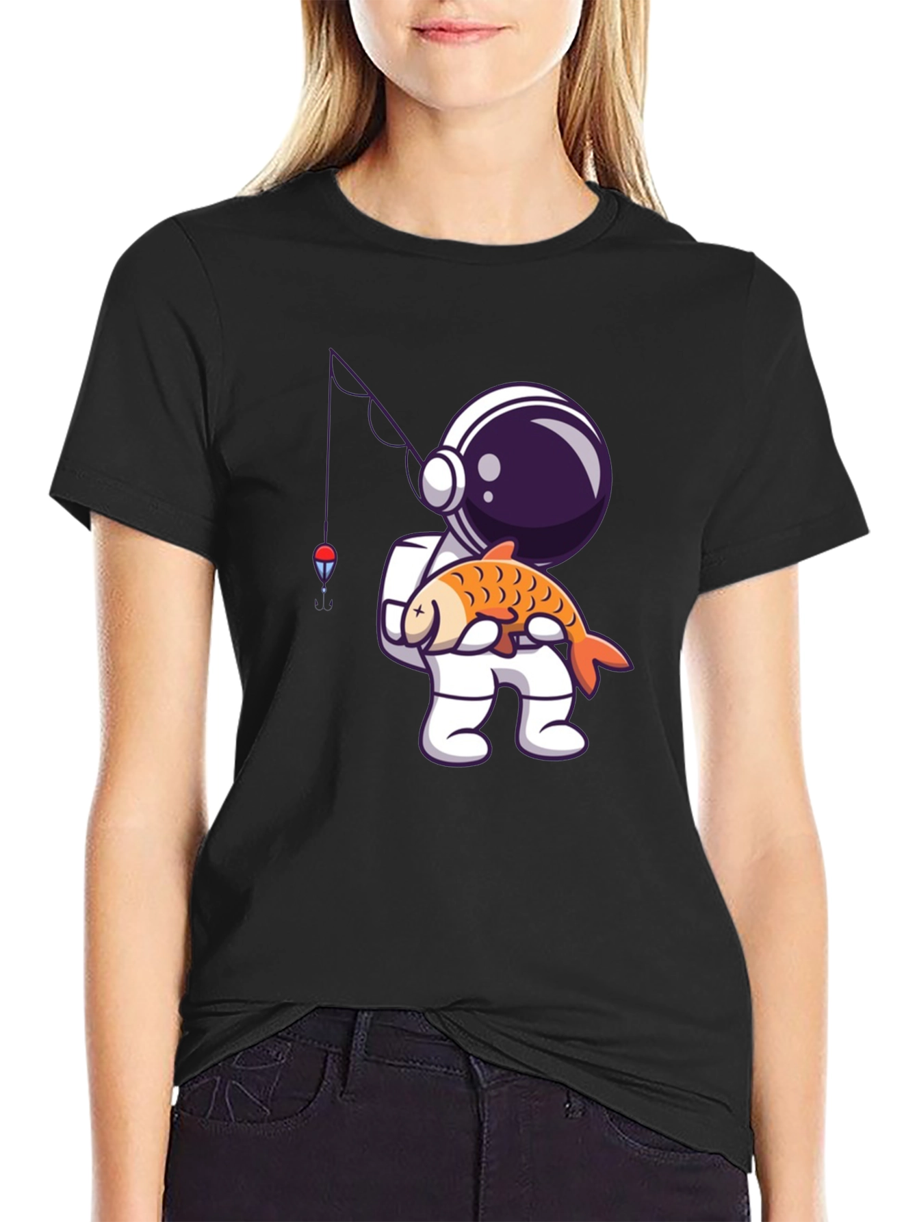 Astronaut Fishing T-Shirt - Space Angler Tee
