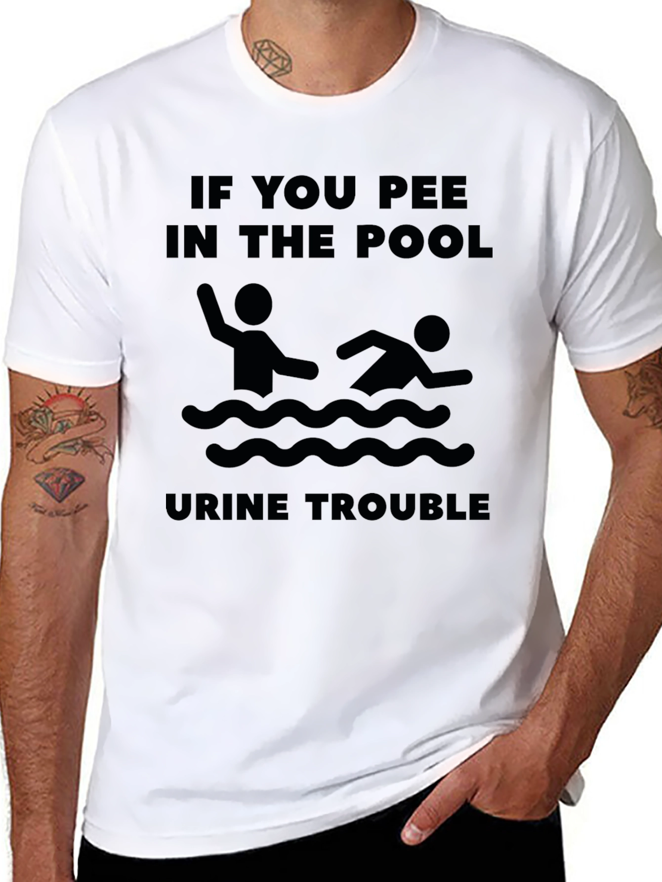 Funny If You Pee in the Pool Graphic Tee