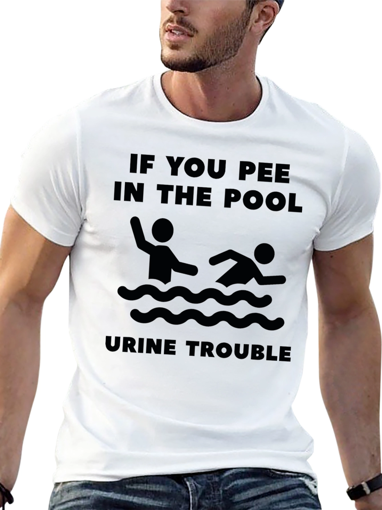 Funny If You Pee in the Pool Graphic Tee