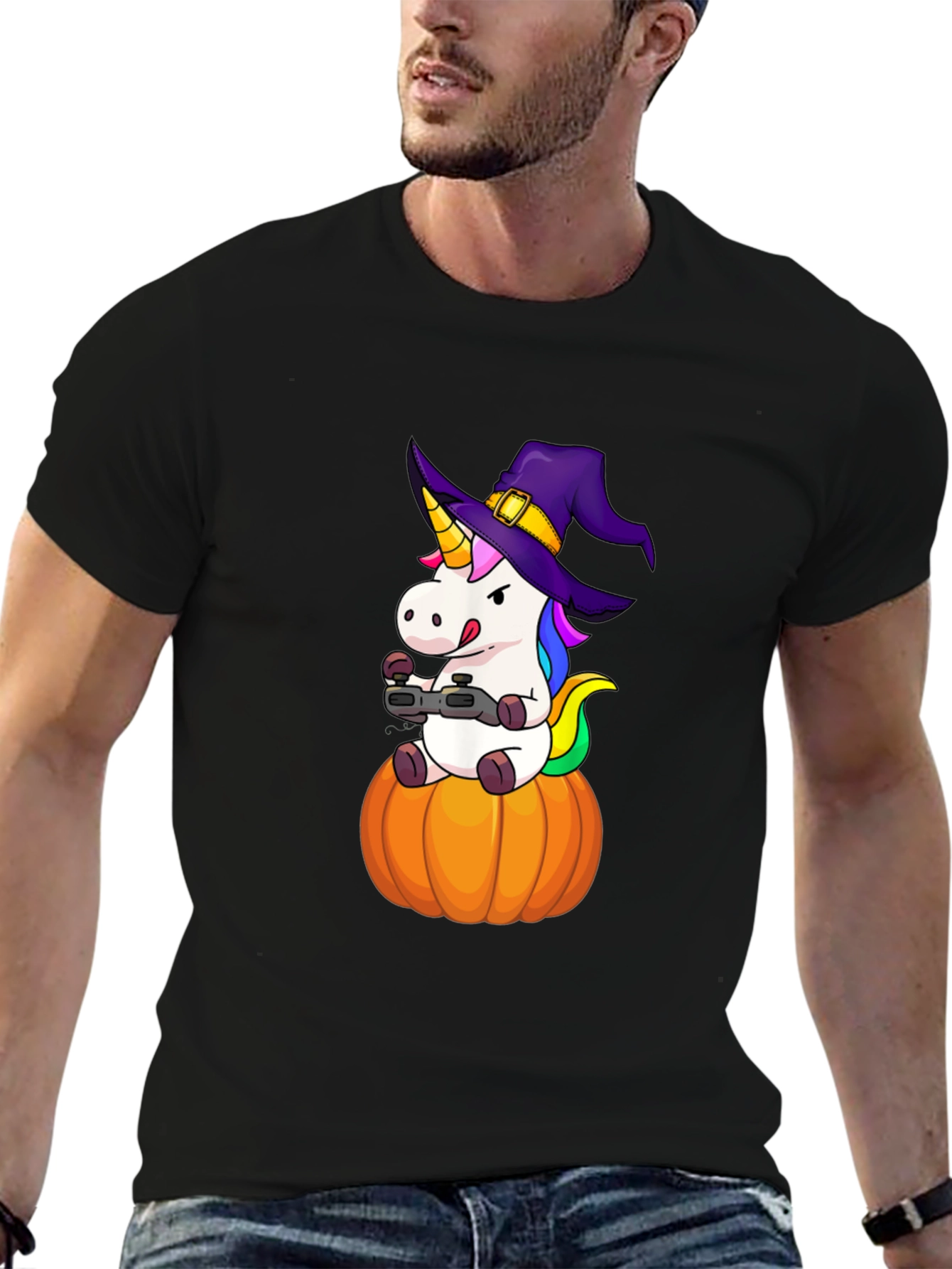 Halloween Unicorn Gamer T-Shirt