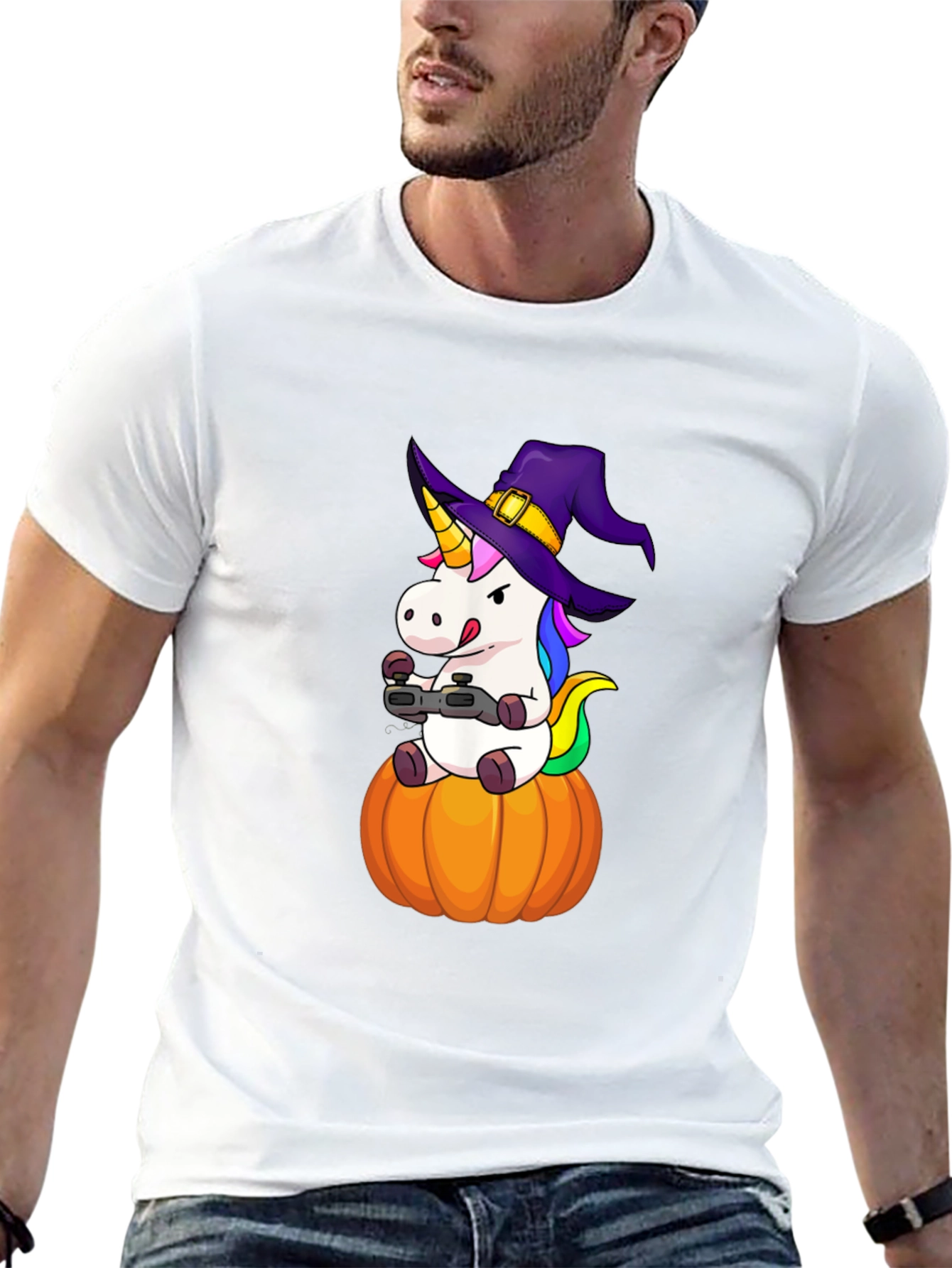 Halloween Unicorn Gamer T-Shirt