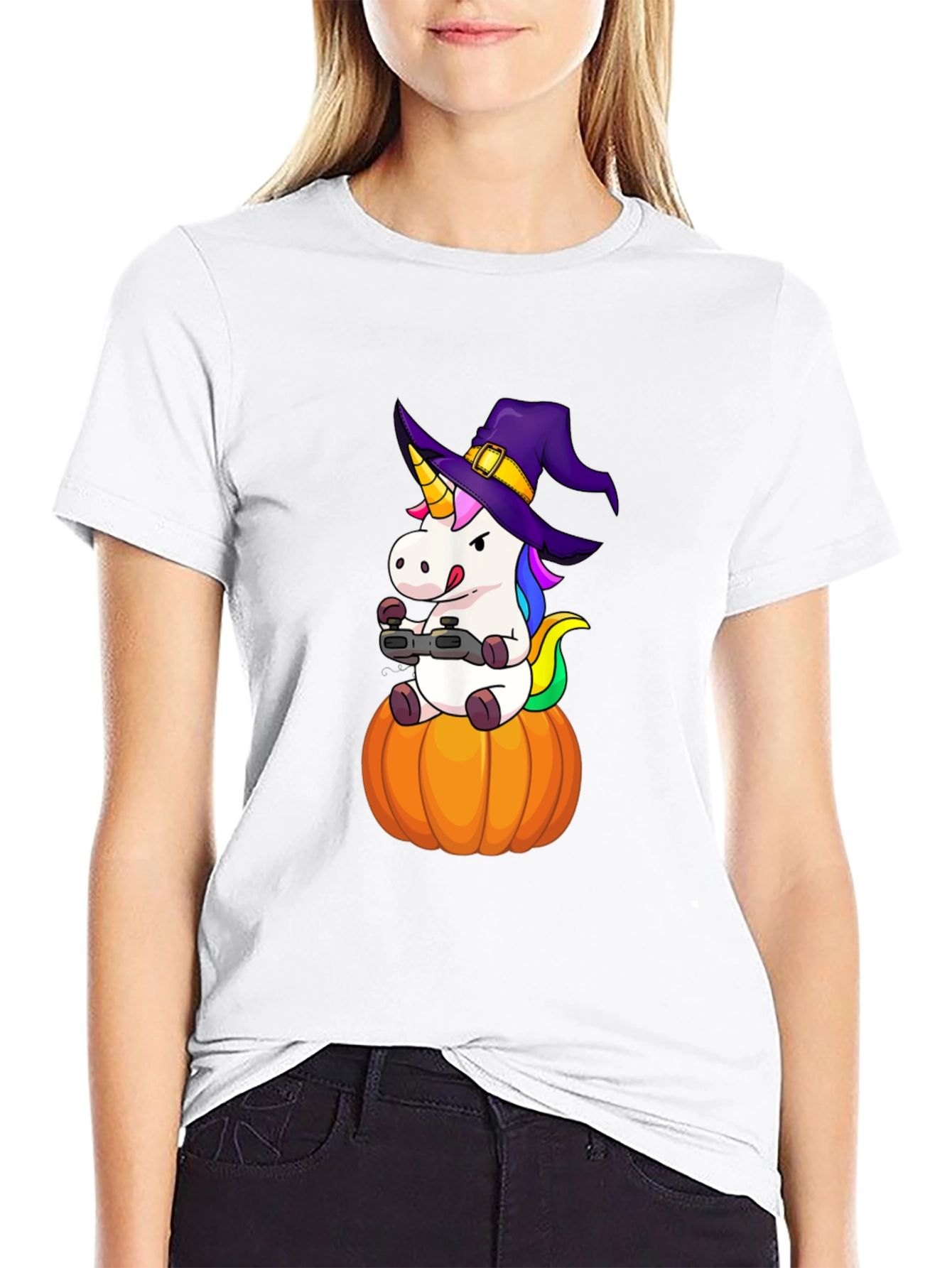Halloween Unicorn Gamer T-Shirt